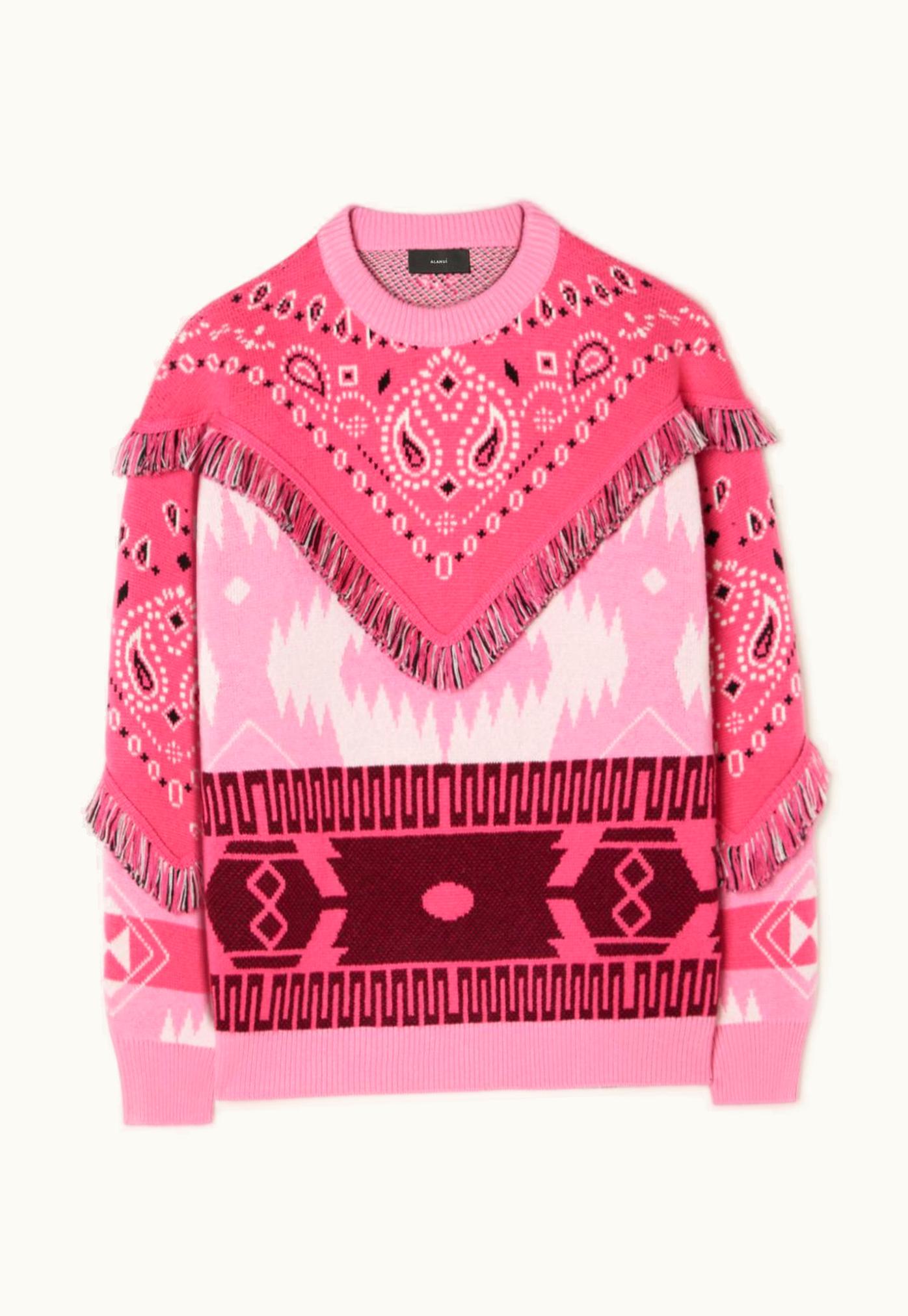 Alanui Alanui Icon Bandana Patch Jacquard Sweater UZ0138882