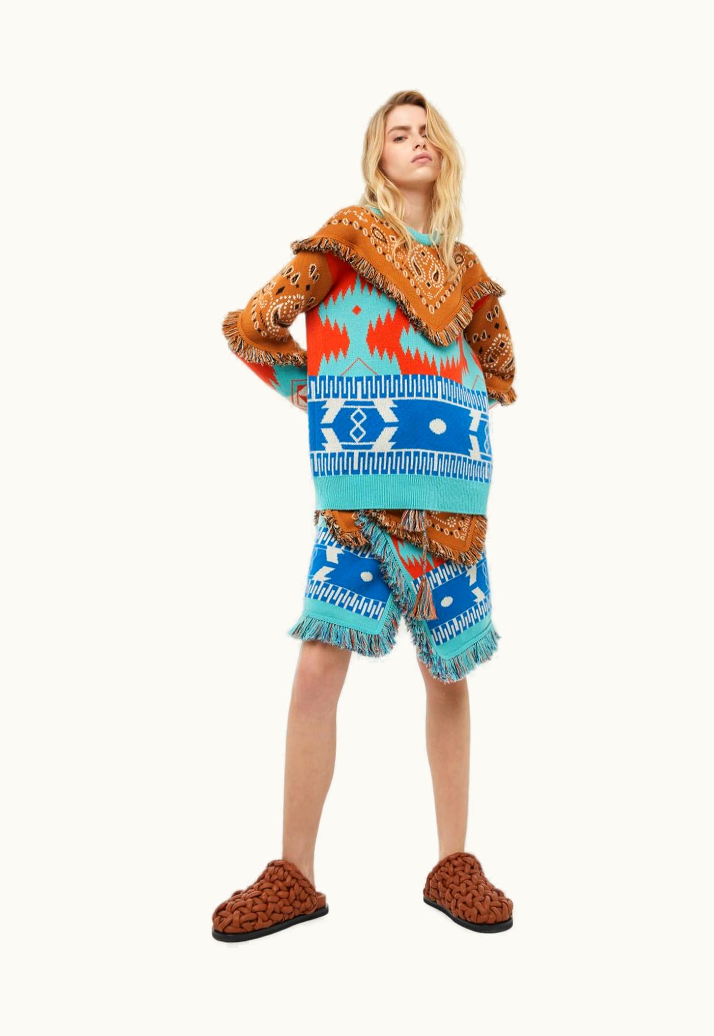 Alanui Alanui Icon Bandana Patch Jacquard Sweater UZ0138981