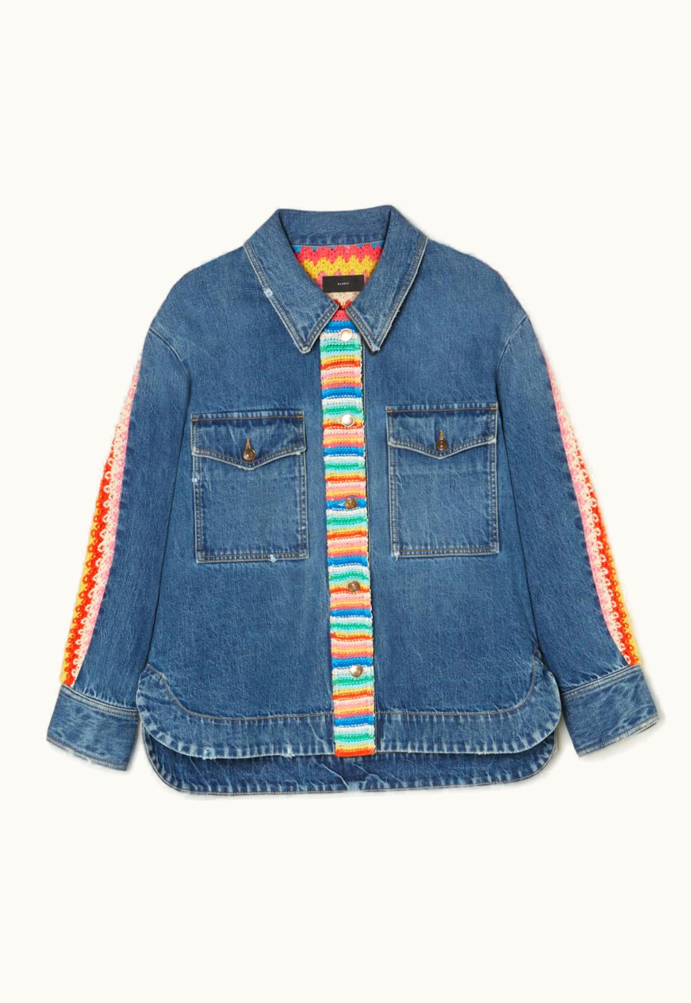 Alanui Alanui Over The Rainbow Denim Overshirt