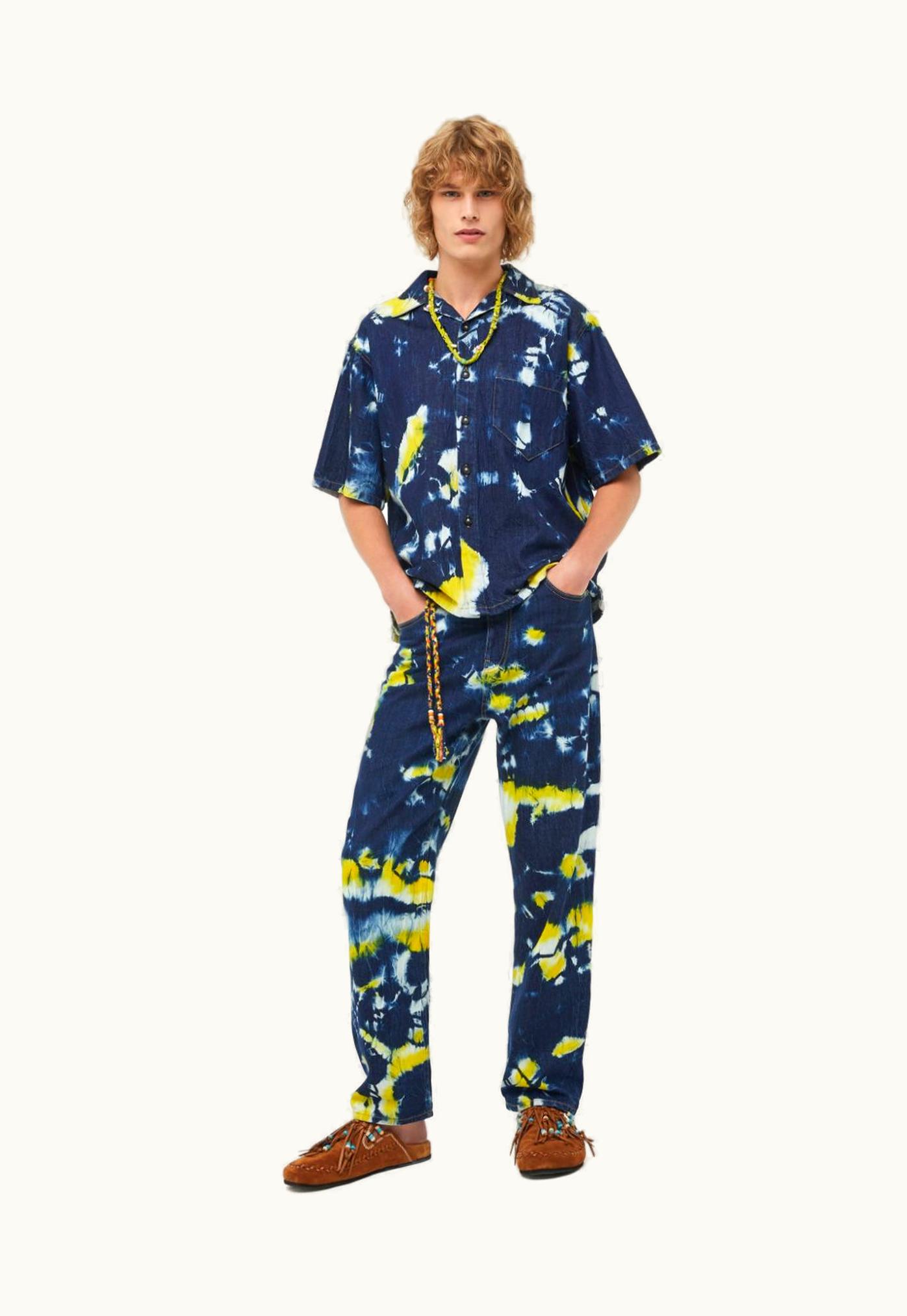 Alanui Alanui Moonrise Tie Dye Bowling Shirt