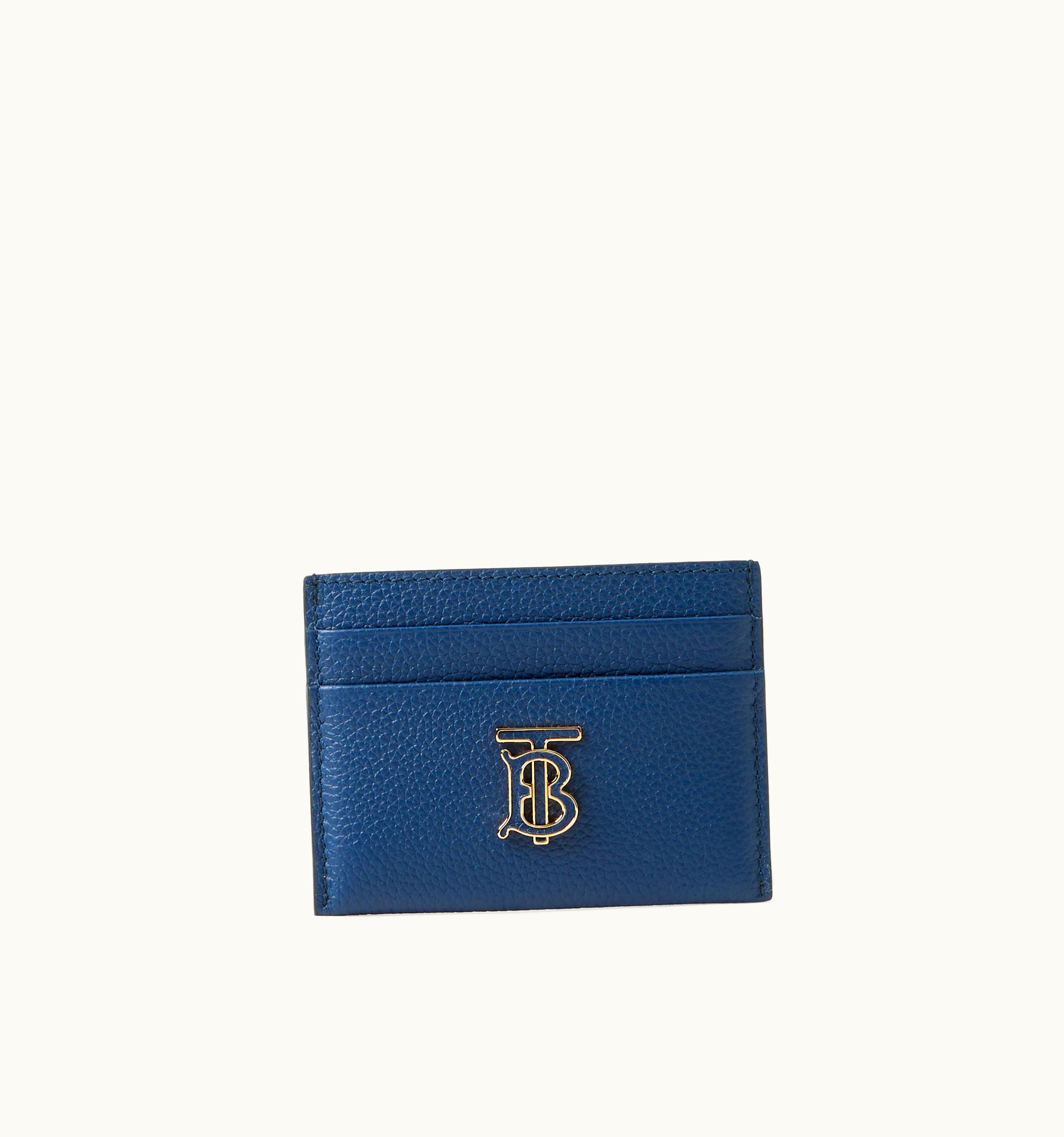 Burberry Burberry Grainy Leather Tb Card Case In Rich Navy - Women UZ0139102