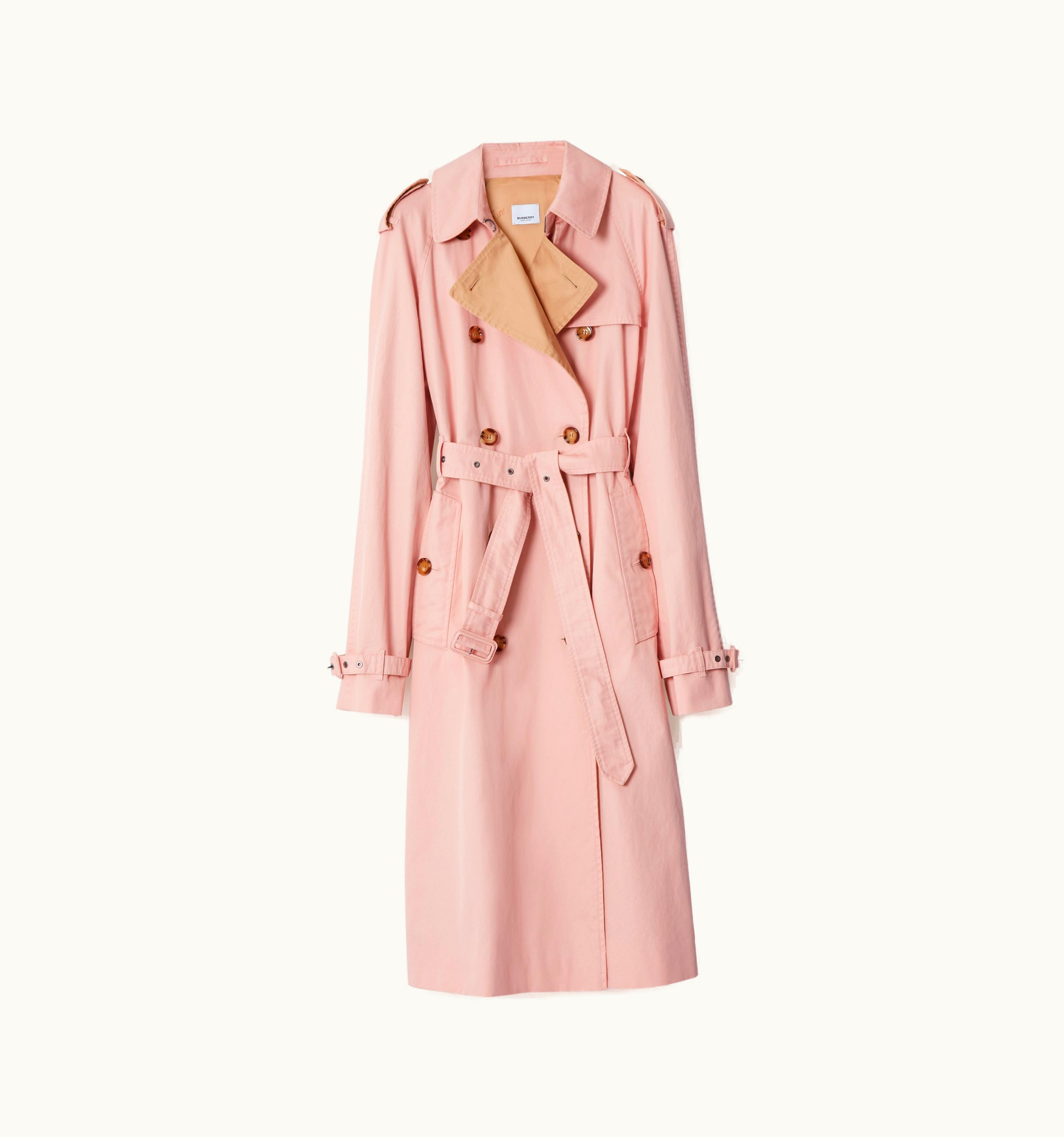 Burberry Burberry Cotton Gabardine Trench Coat In Sorbet Pink - Women UZ0139148
