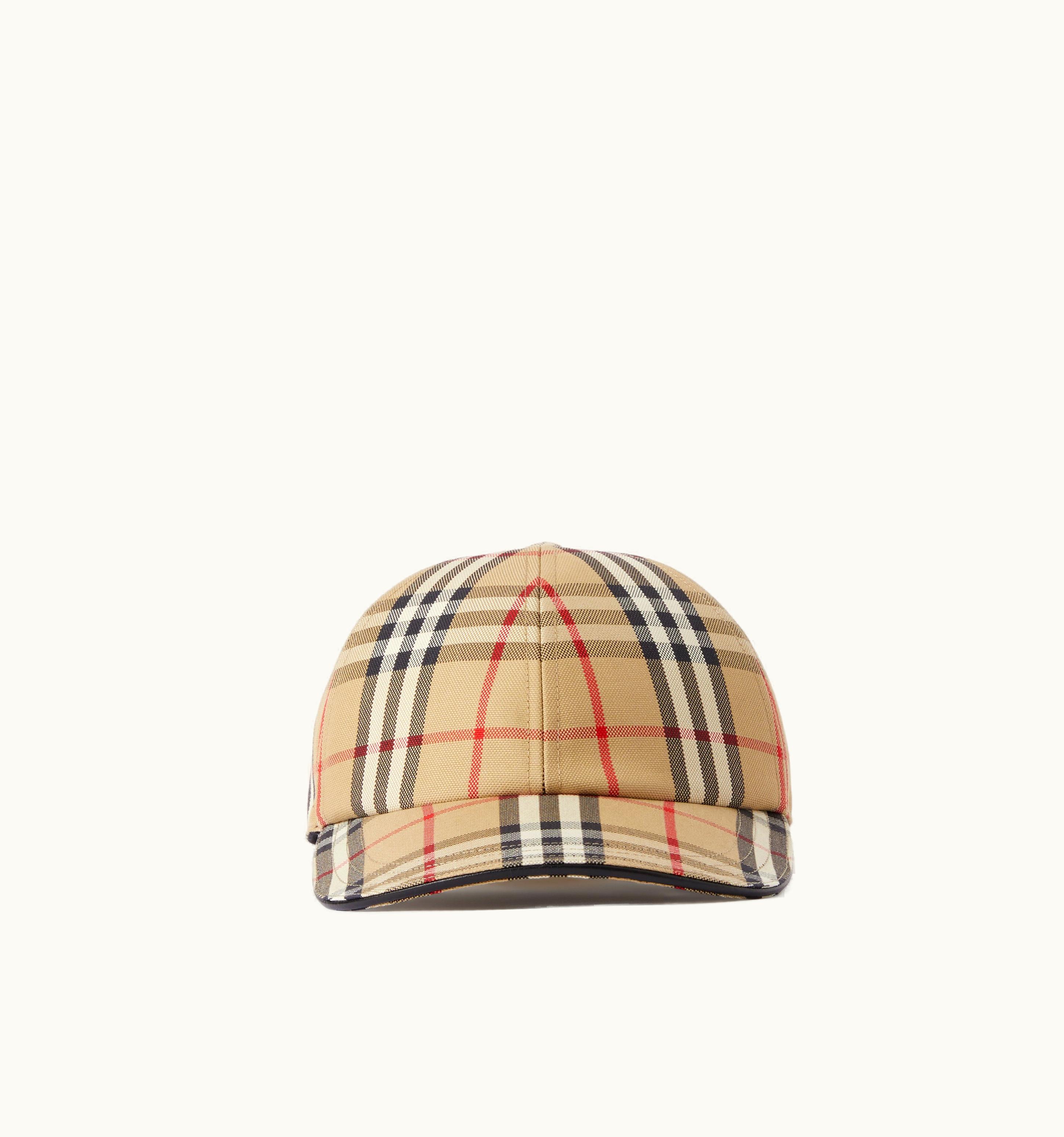 Burberry Burberry Check Cotton Baseball Cap In Archive Beige UZ0139163