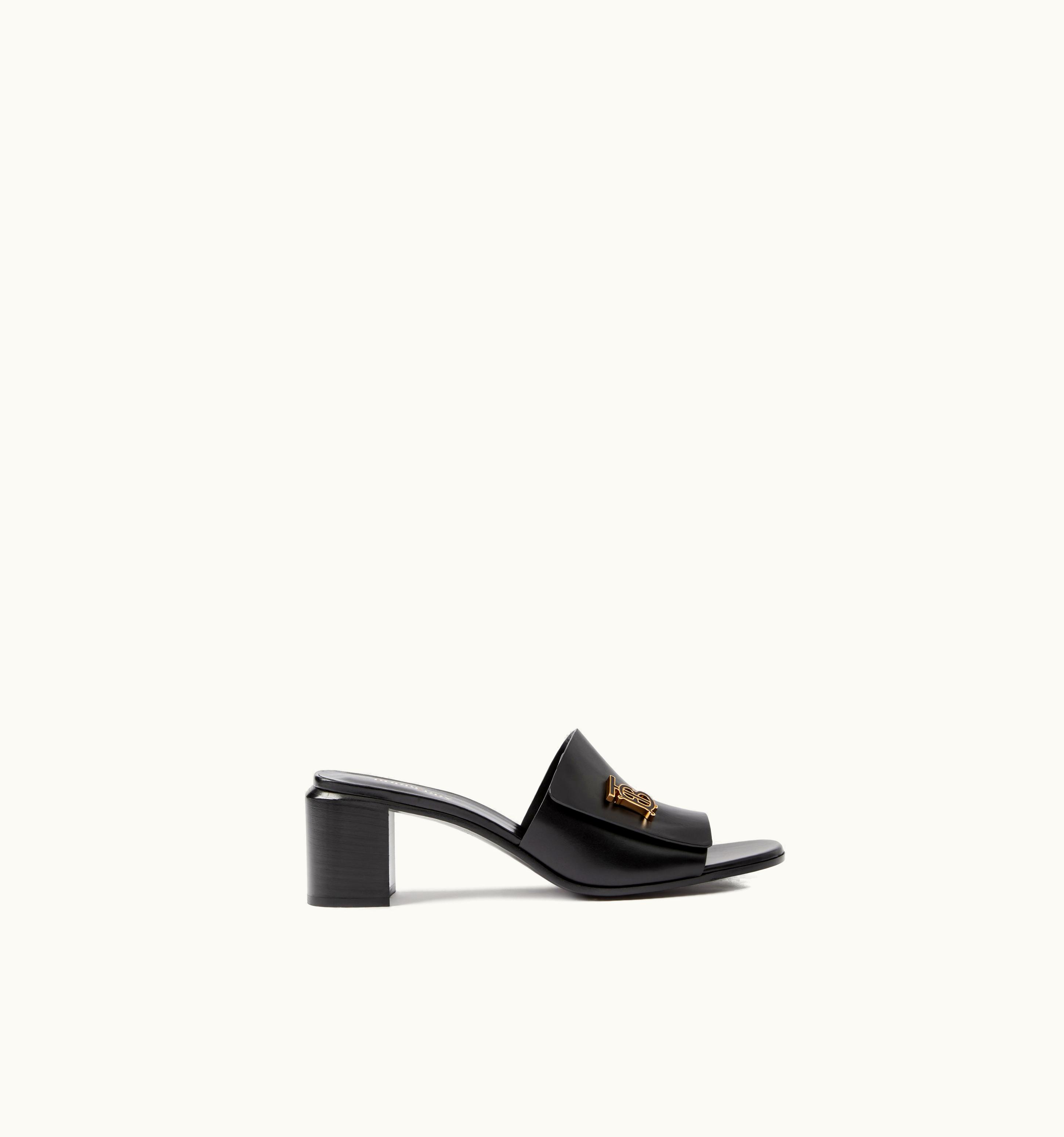 Burberry Burberry Monogram Motif Leather Mules In Black - Women UZ0139173