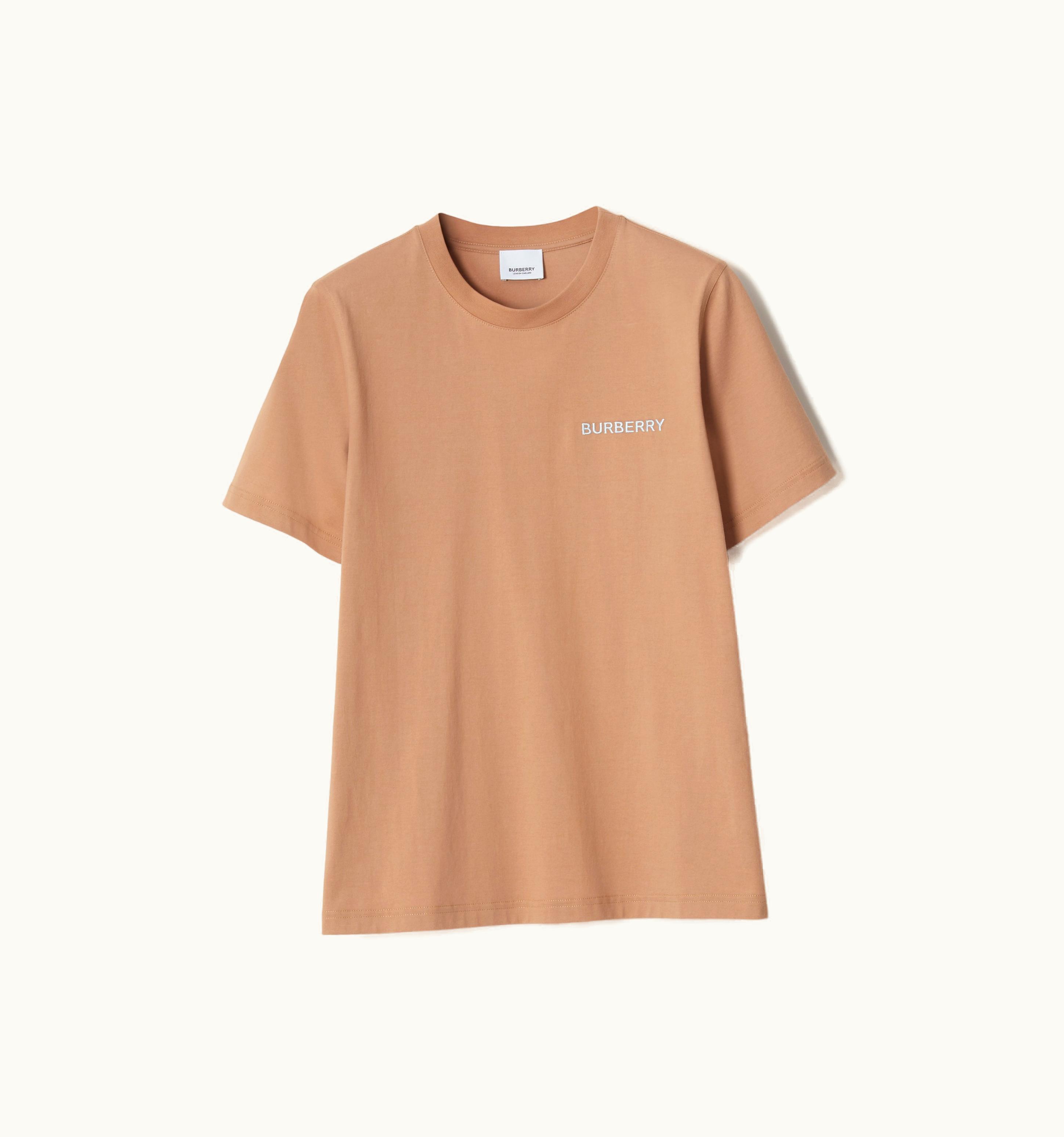 Burberry Burberry Monogram Motif Cotton T-Shirt In Sandy Brown - Women UZ0139191