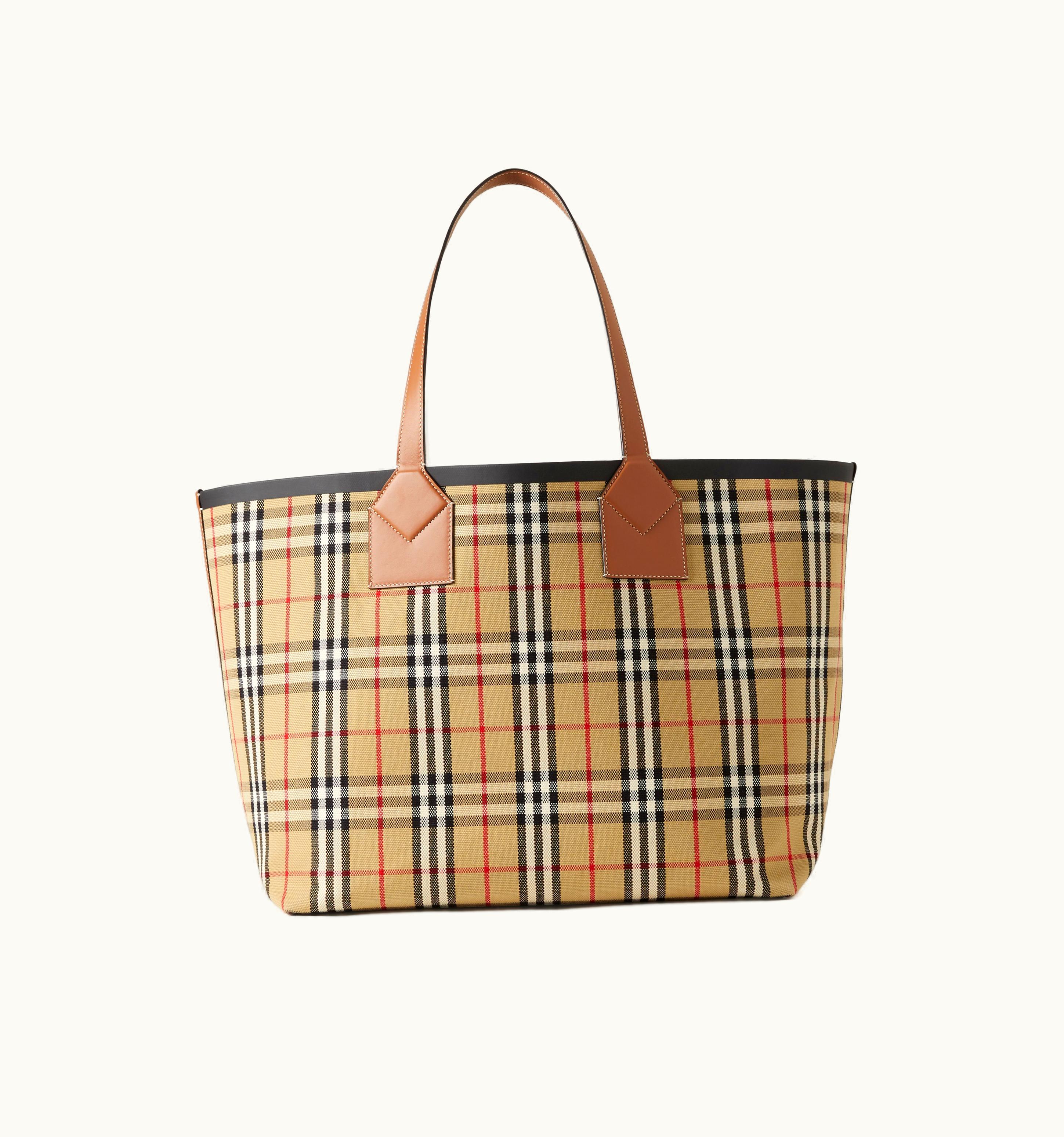 Burberry Burberry Large London Tote Bag In Briar Brown/Black - Women