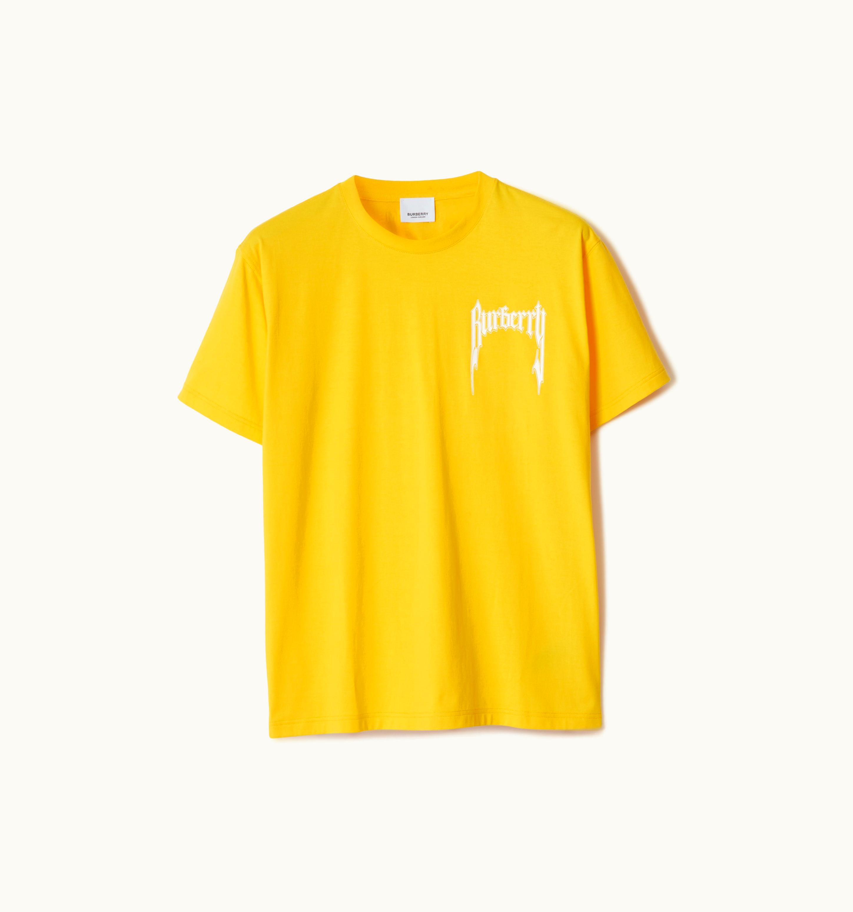 Burberry Burberry Logo Print Cotton Oversized T-Shirt In Dandelion Yellow - Women UZ0139218