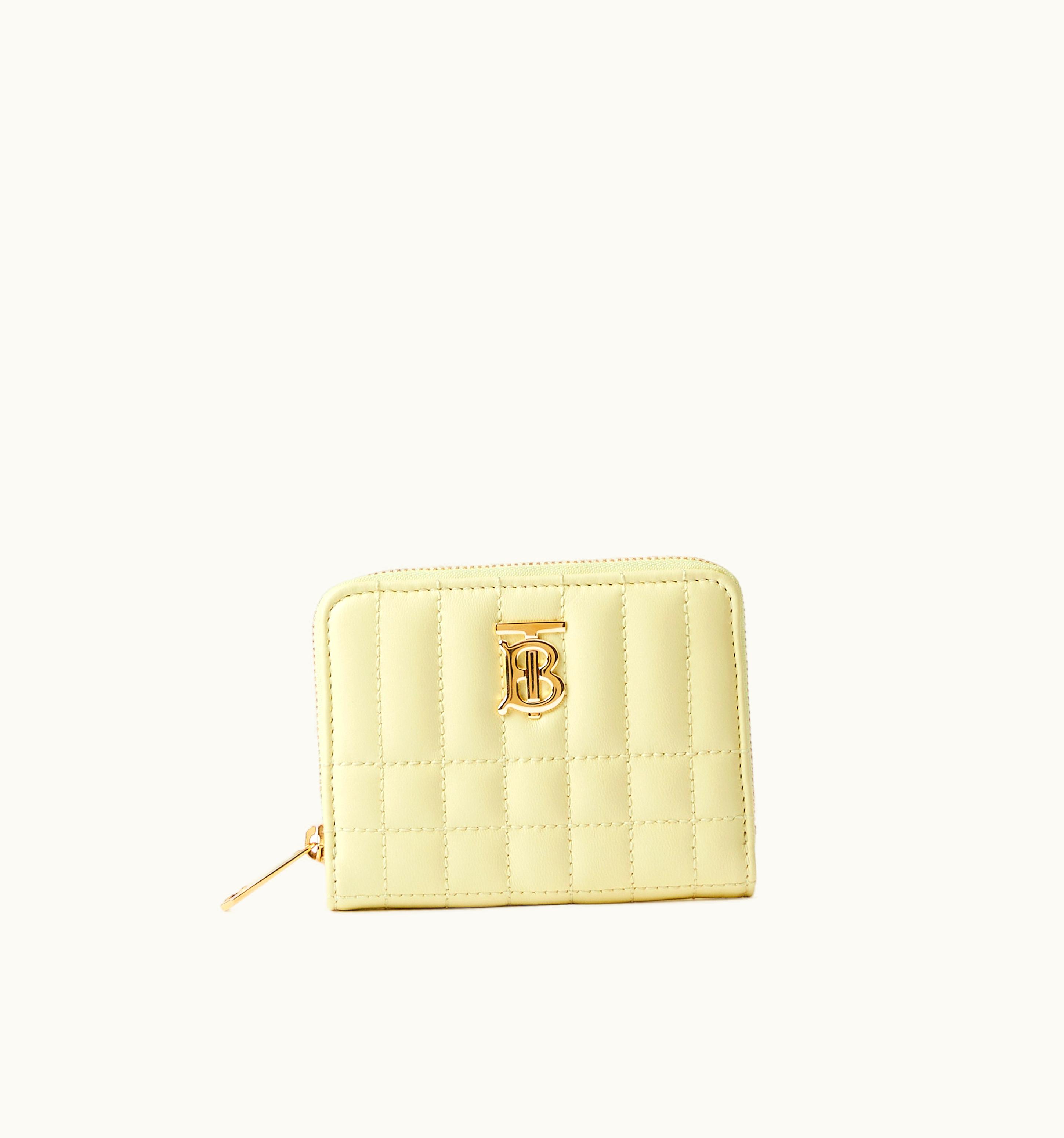 Burberry Burberry Quilted Leather Lola Zip Wallet In Cool Lemon - Women UZ0139219
