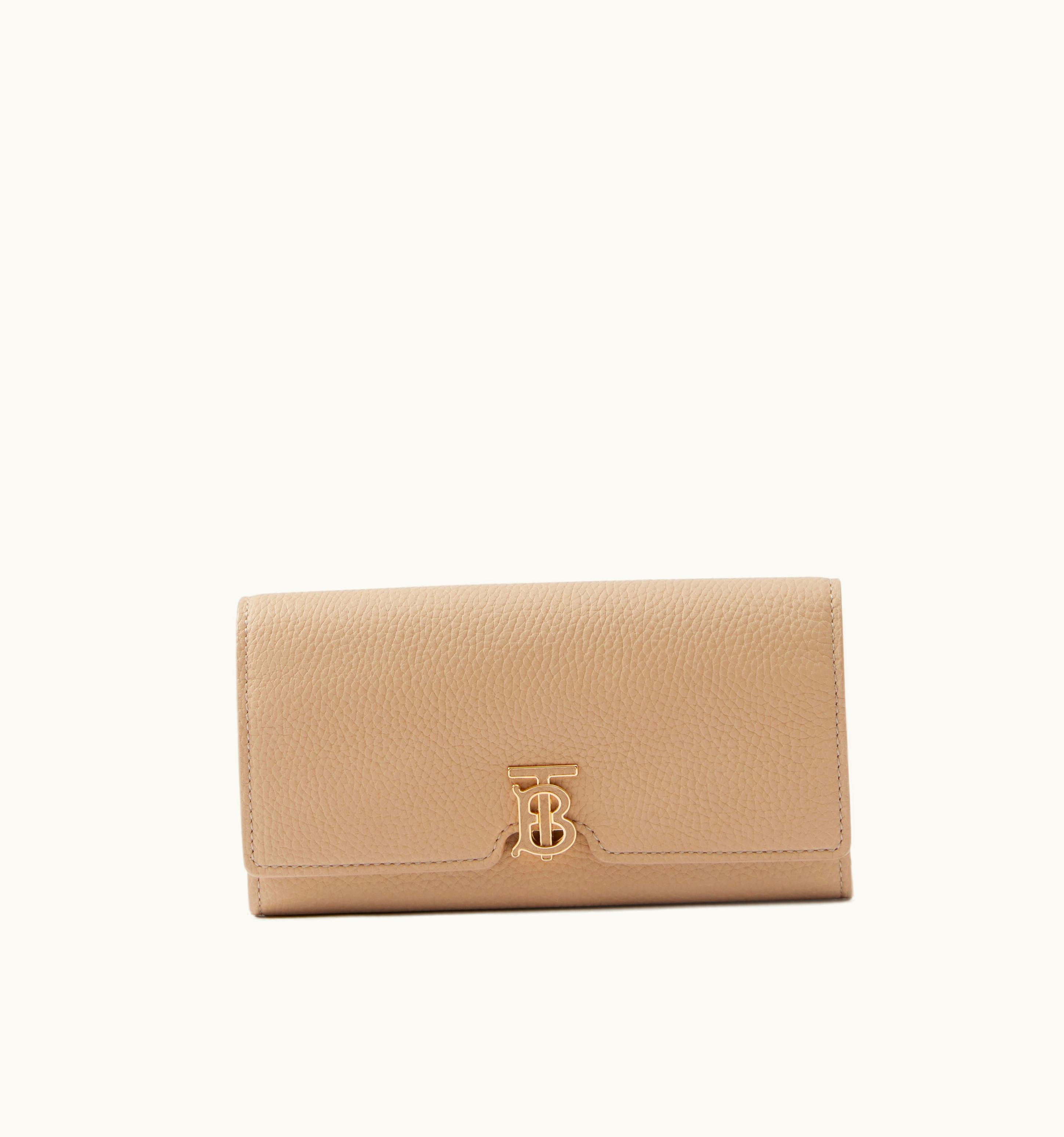 Burberry Burberry Grainy Leather Tb Continental Wallet In Oat Beige - Women UZ0139319