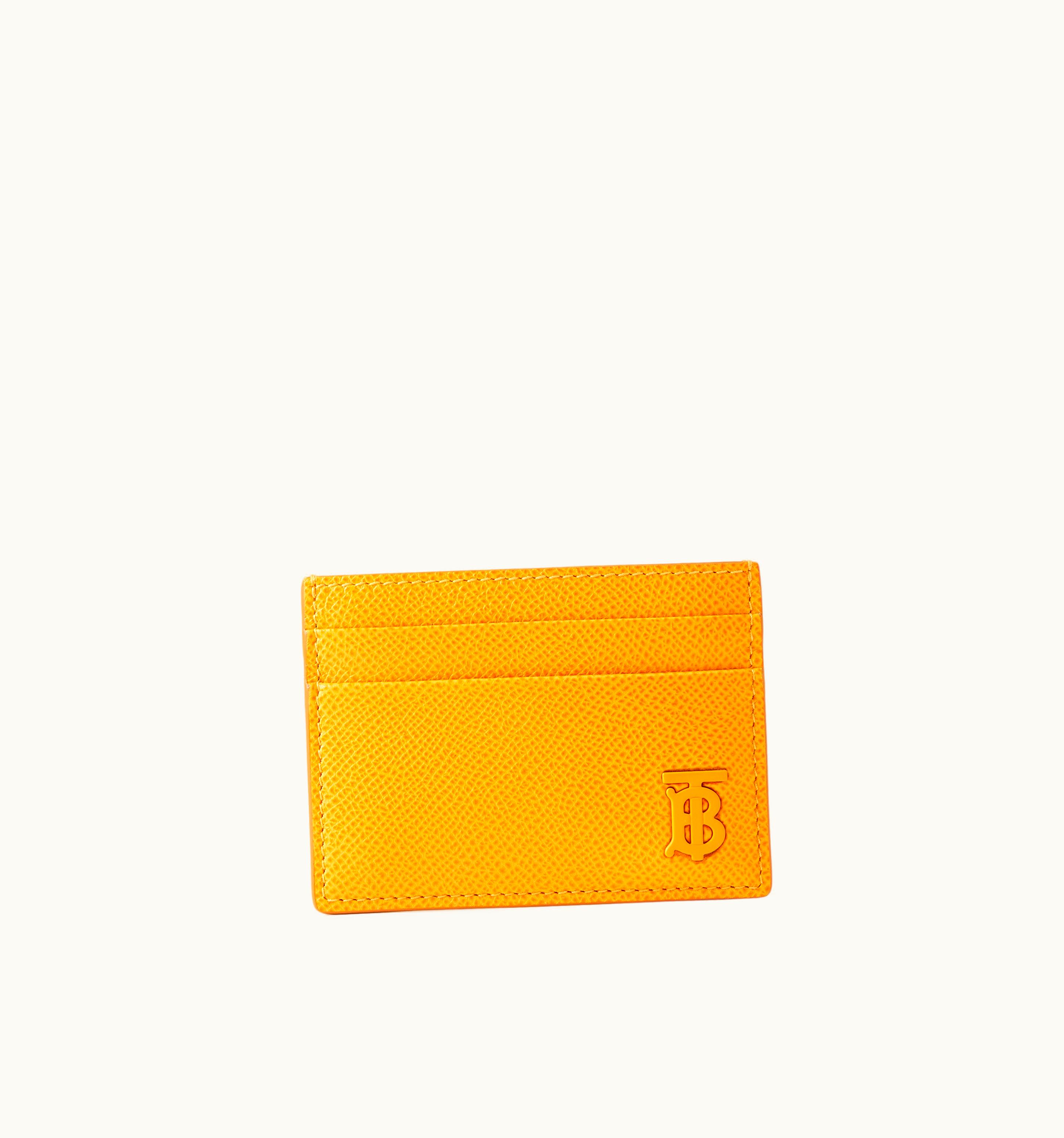 Burberry Burberry Grainy Leather Tb Card Case In Marigold - Men UZ0139328