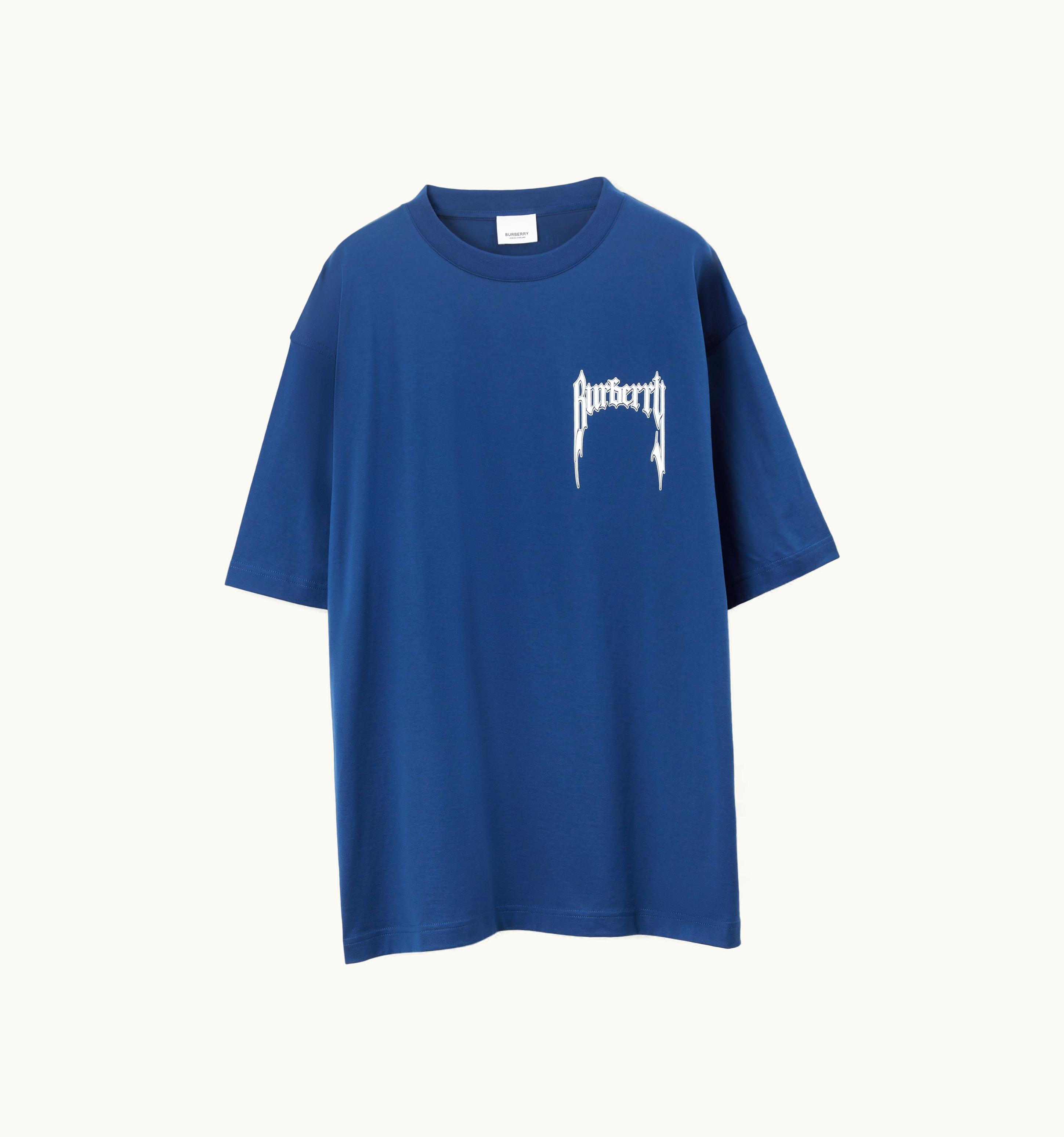 Burberry Burberry Logo Print Cotton T-Shirt In Rich Navy - Men UZ0139370