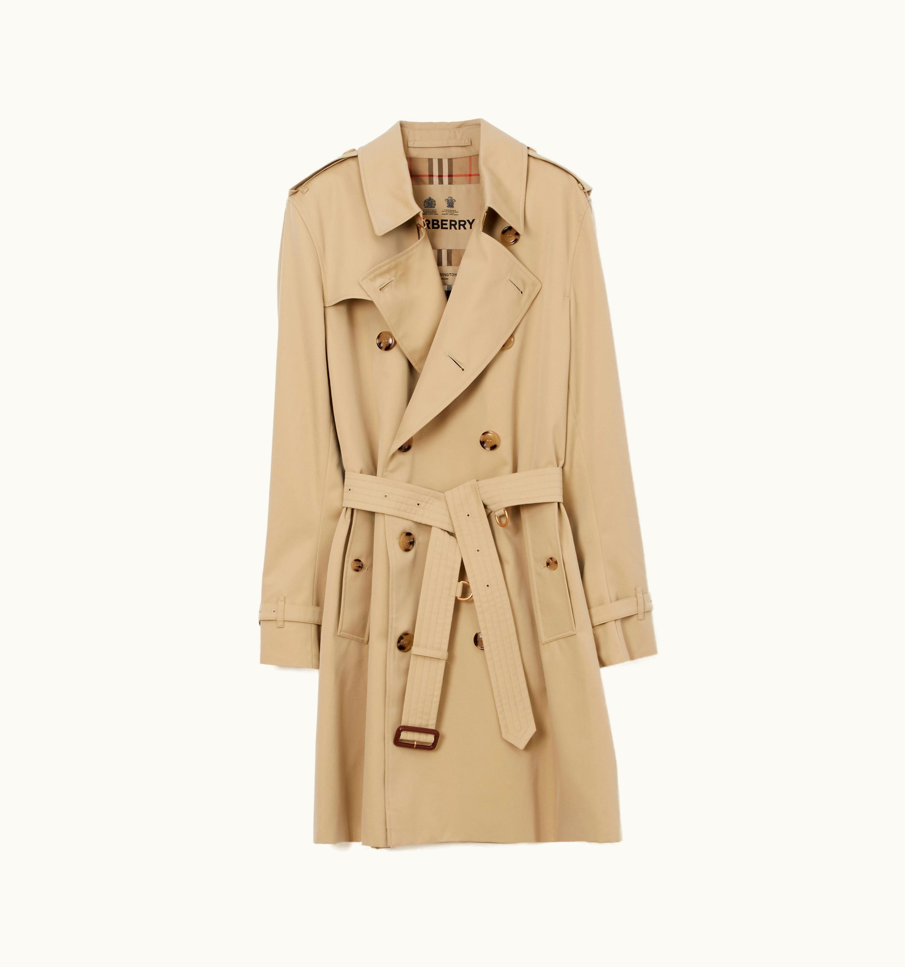Burberry Burberry Mid-Length Kensington Heritage Trench Coat In Honey - Men