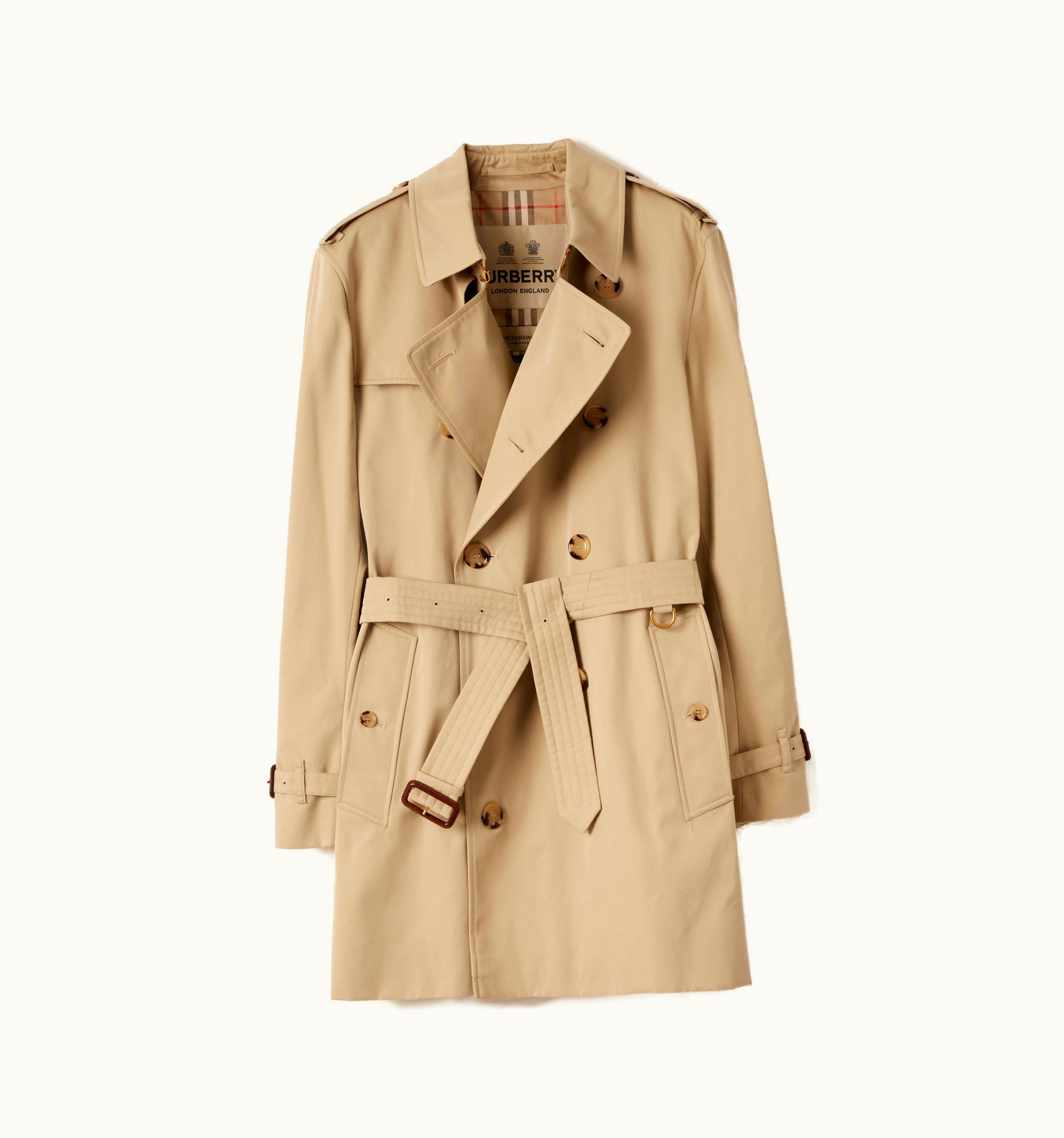 Burberry Burberry Short Kensington Heritage Trench Coat In Honey - Men