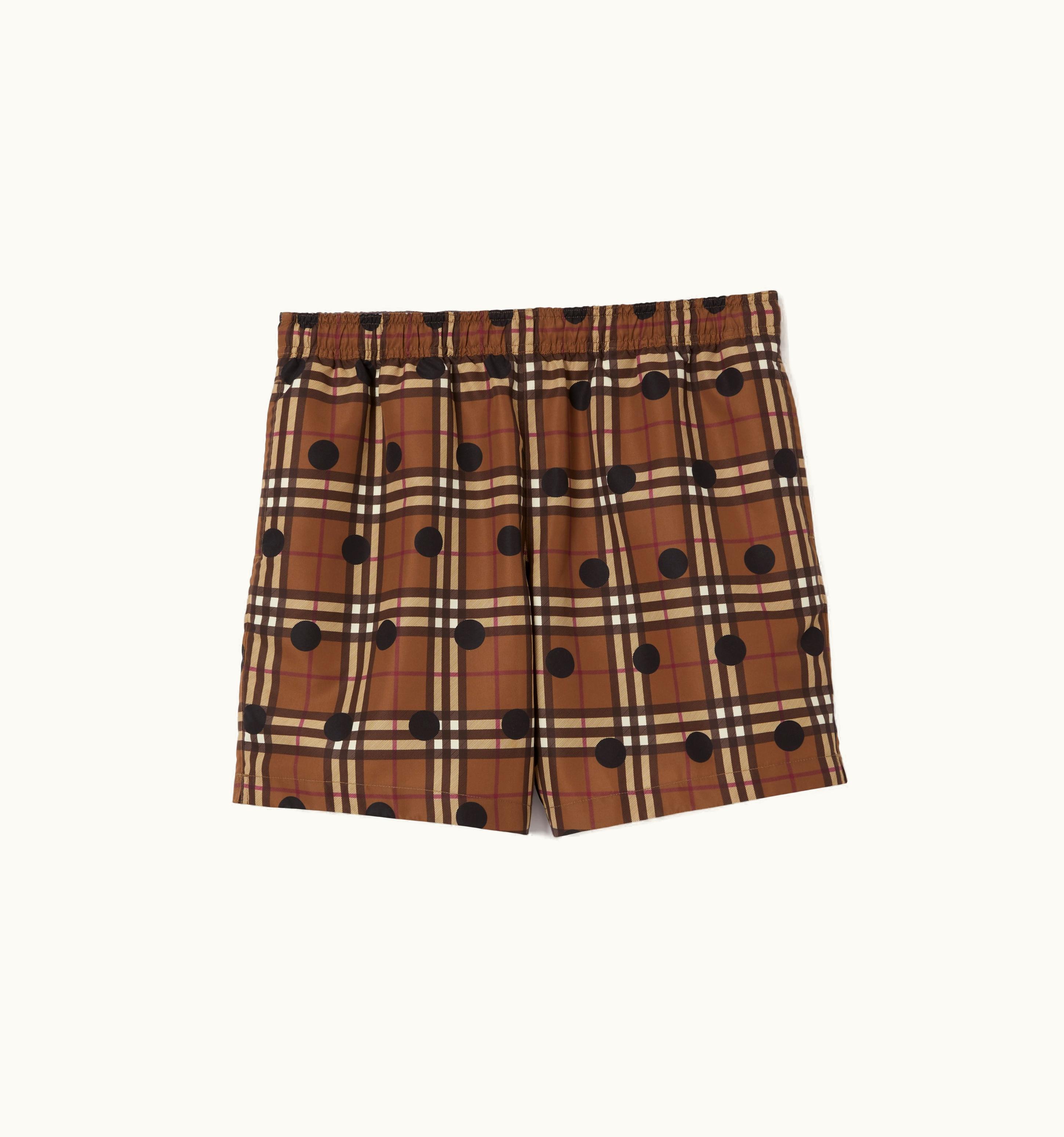 Burberry Burberry Polka Dot Vintage Check Print Swim Shorts In Birch Brown - Men UZ0139489