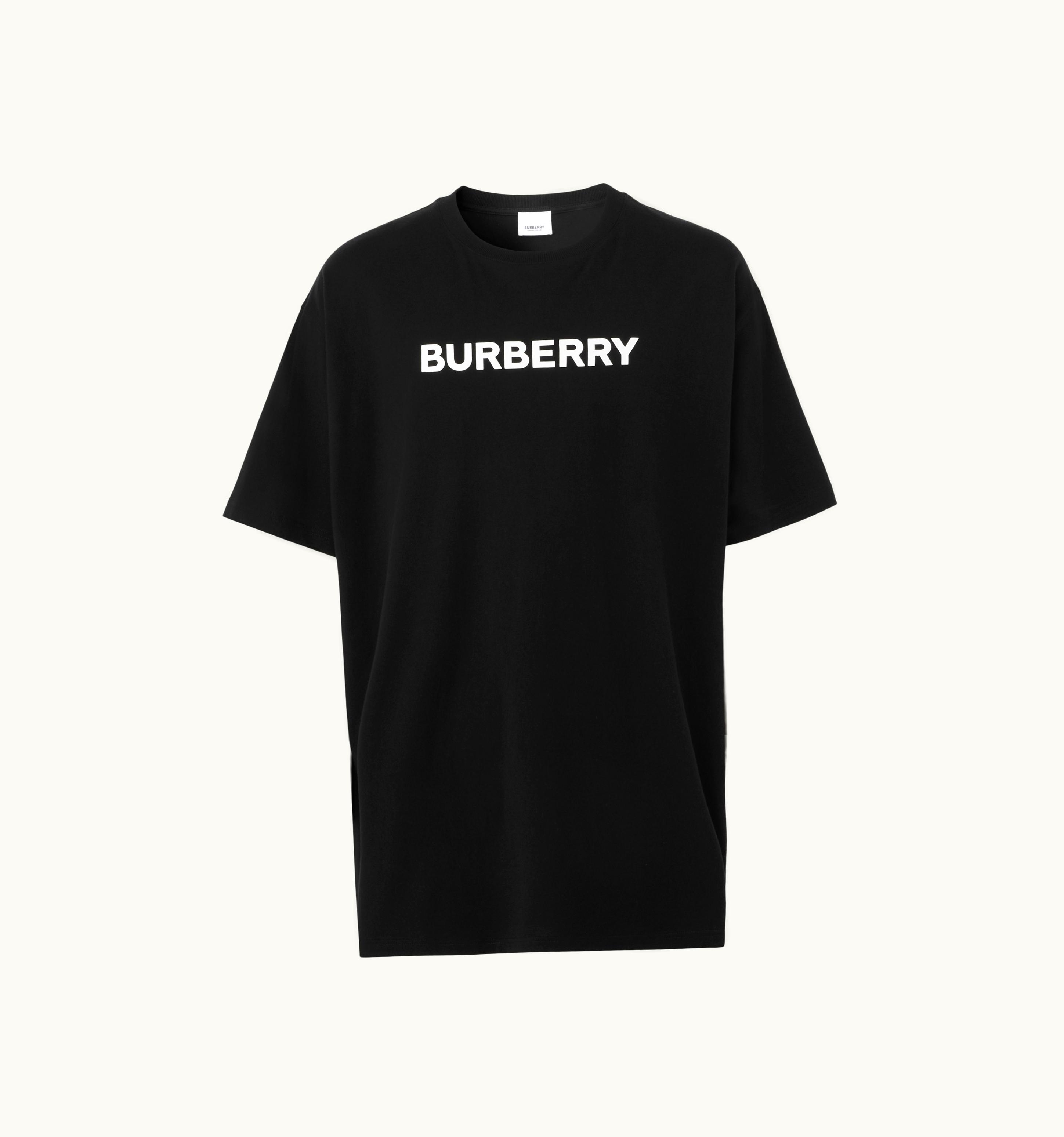 Burberry Burberry Logo Print Cotton T-Shirt In Black UZ0139498