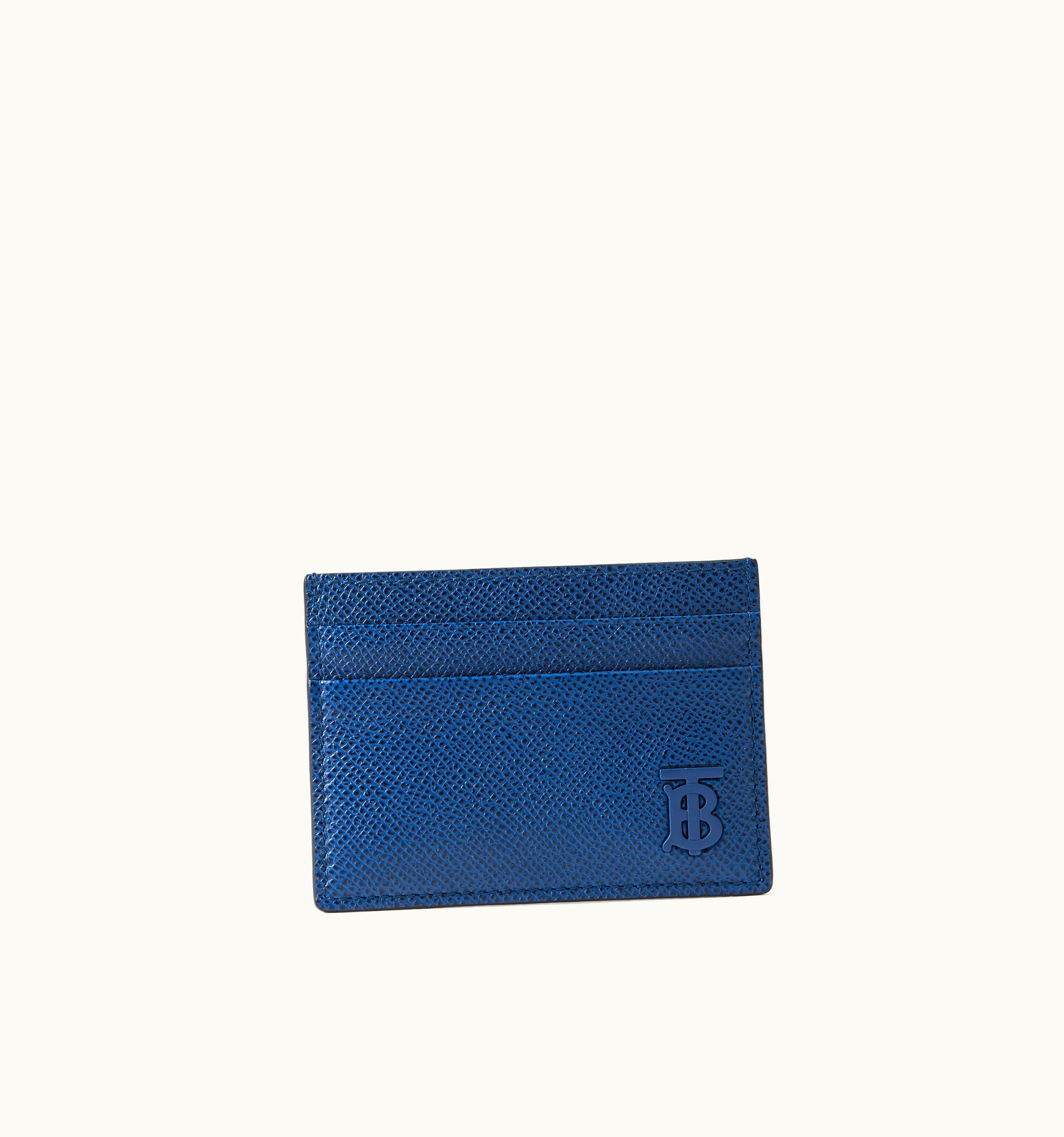 Burberry Burberry Grainy Leather Tb Card Case In Rich Navy - Men UZ0139516