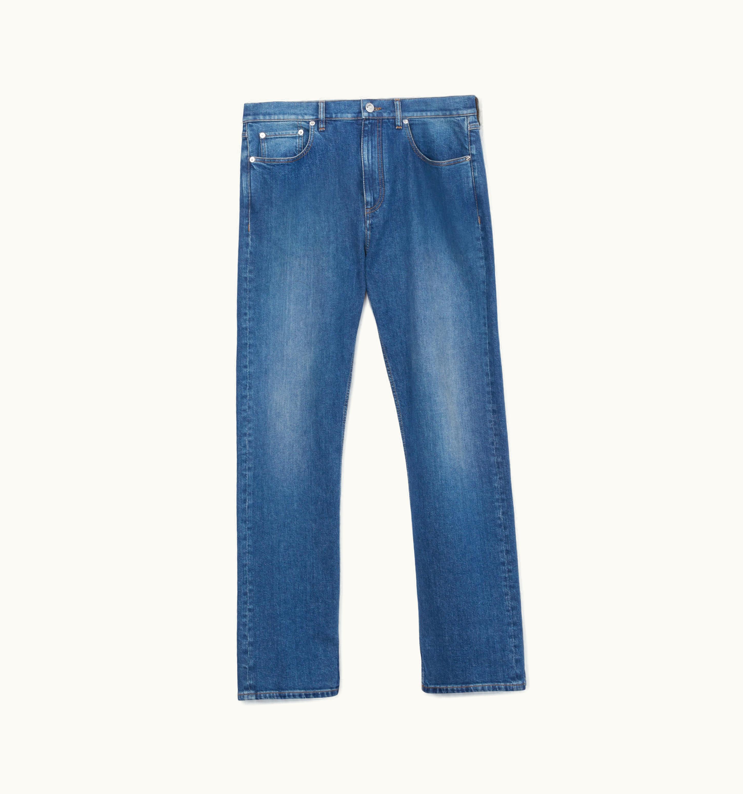 Burberry Burberry Monogram Motif Stonewashed Denim Jeans In Muted Navy - Men UZ0139520