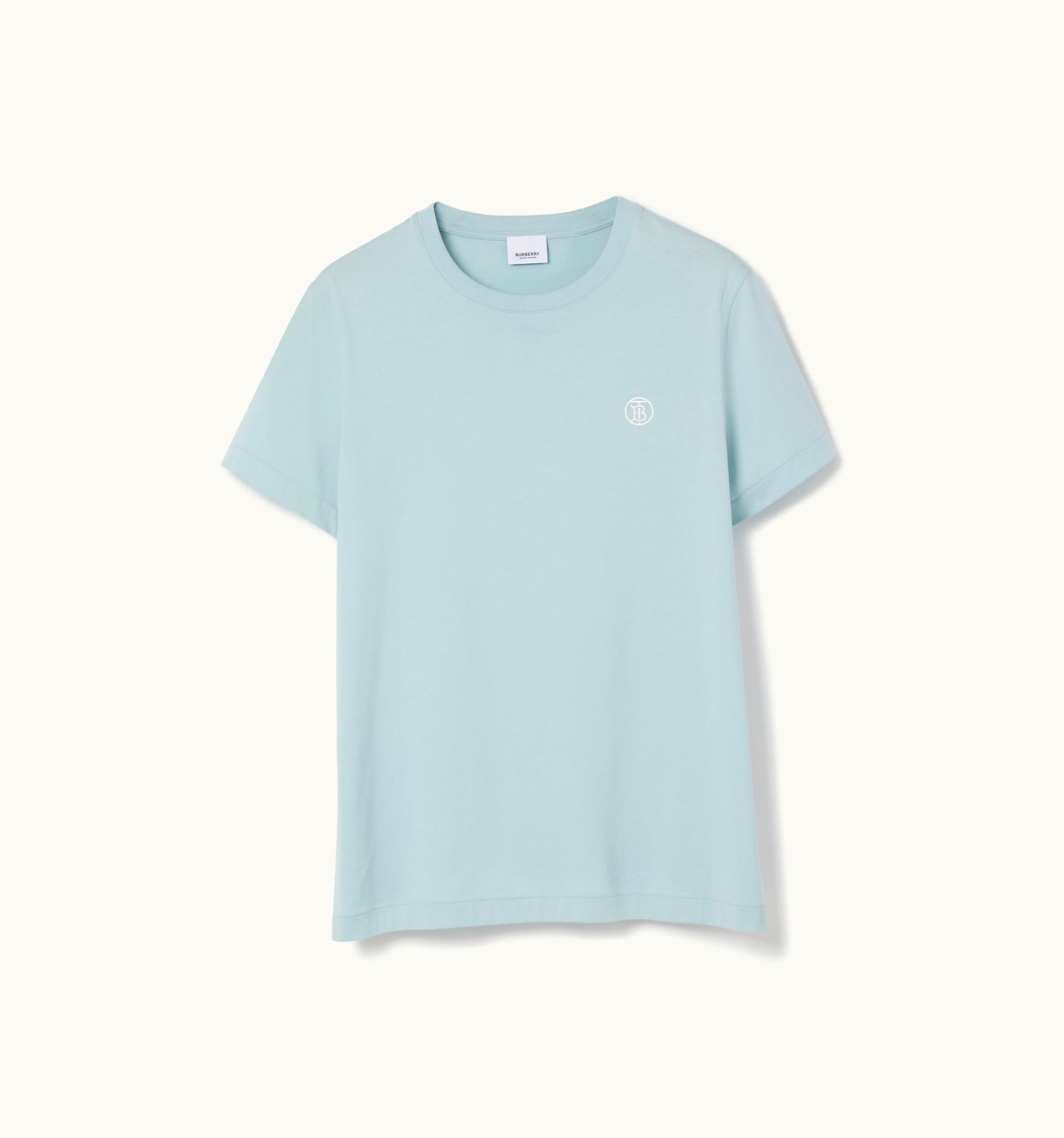 Burberry Burberry Monogram Motif Cotton T-Shirt In Duck Egg Blue - Men UZ0139521
