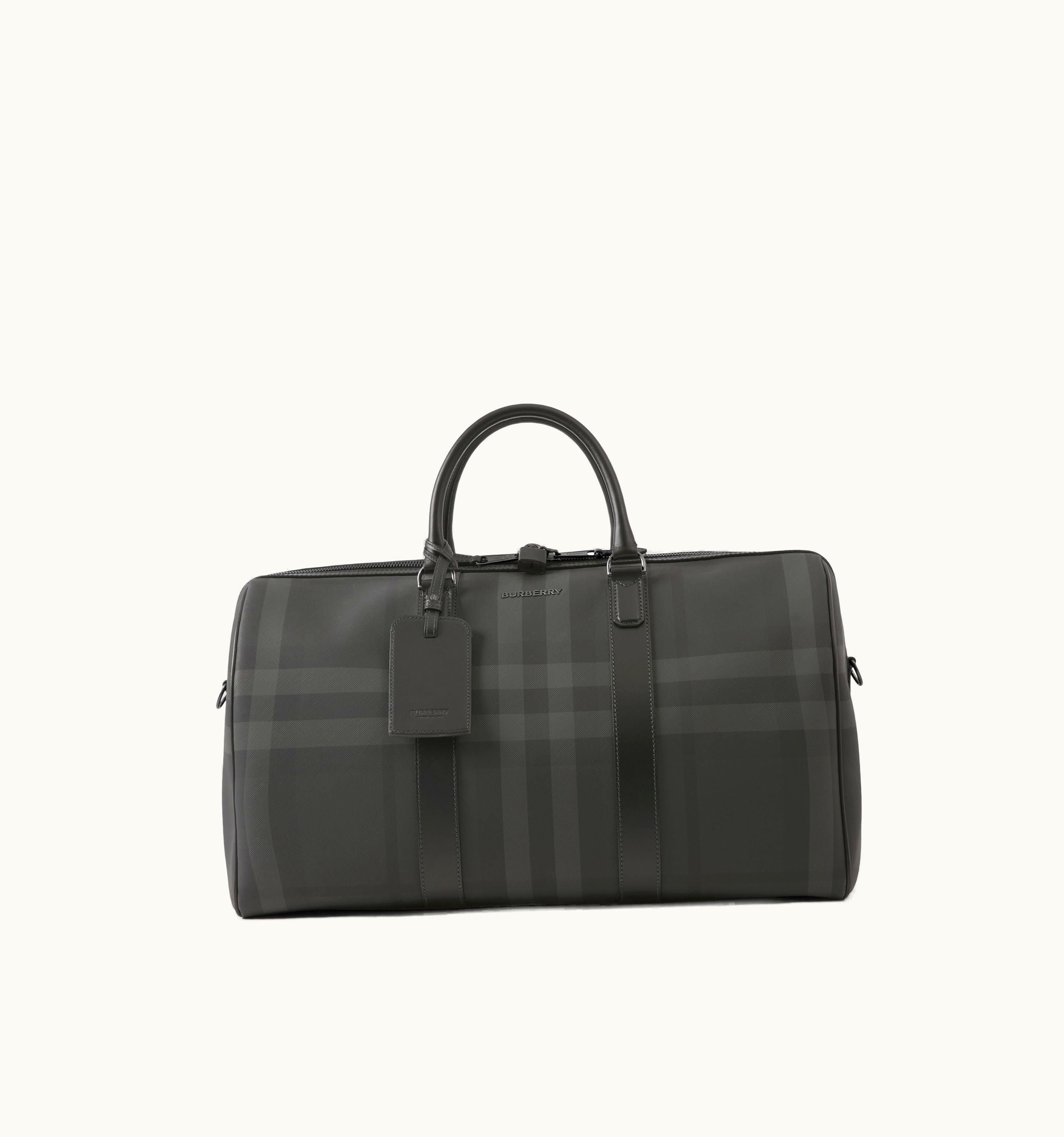 Burberry Burberry Check Boston Holdall - Men Charcoal