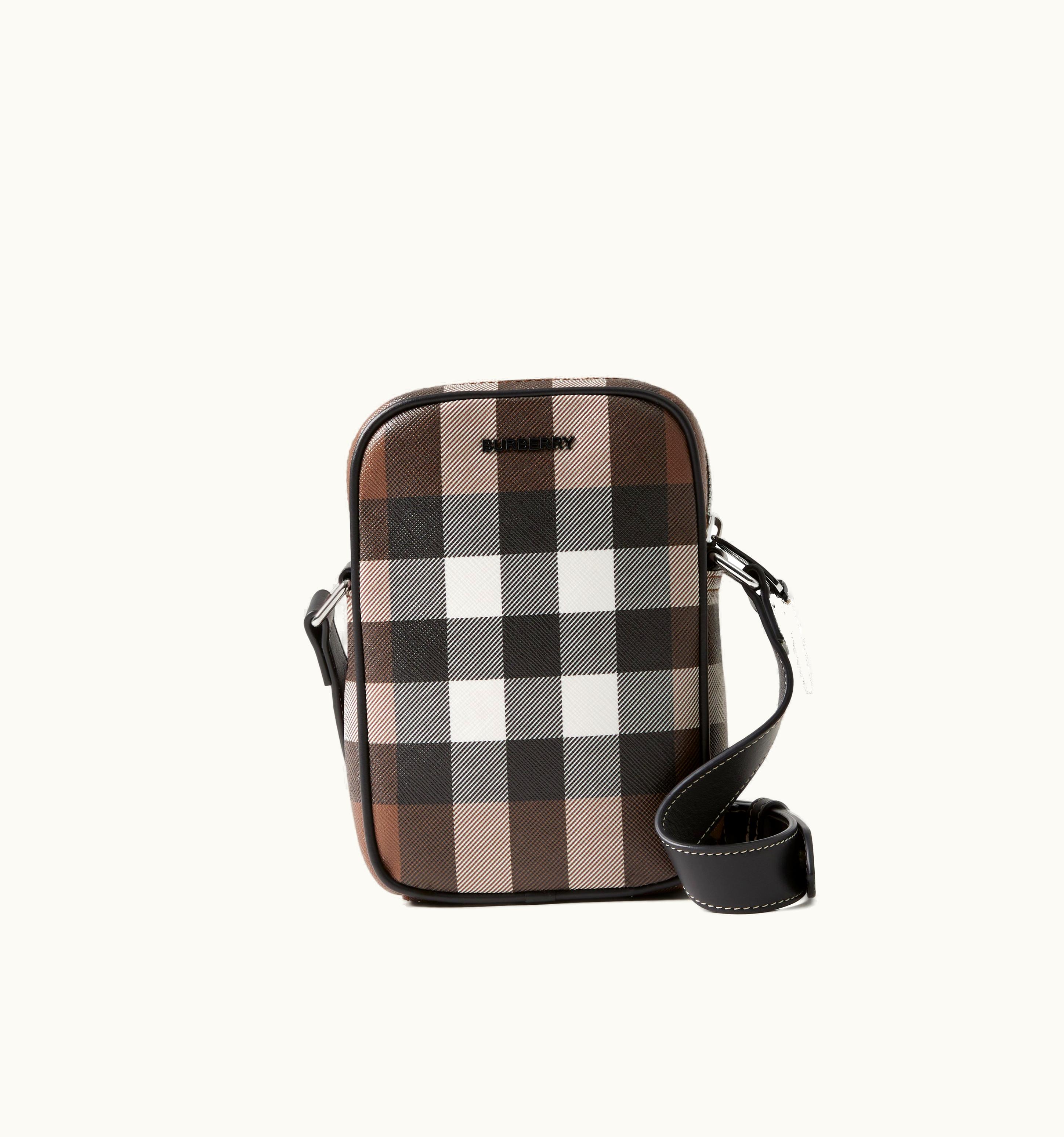 Burberry Burberry Check Vertical Paddy Bag In Dark Birch Brown - Men UZ0139564