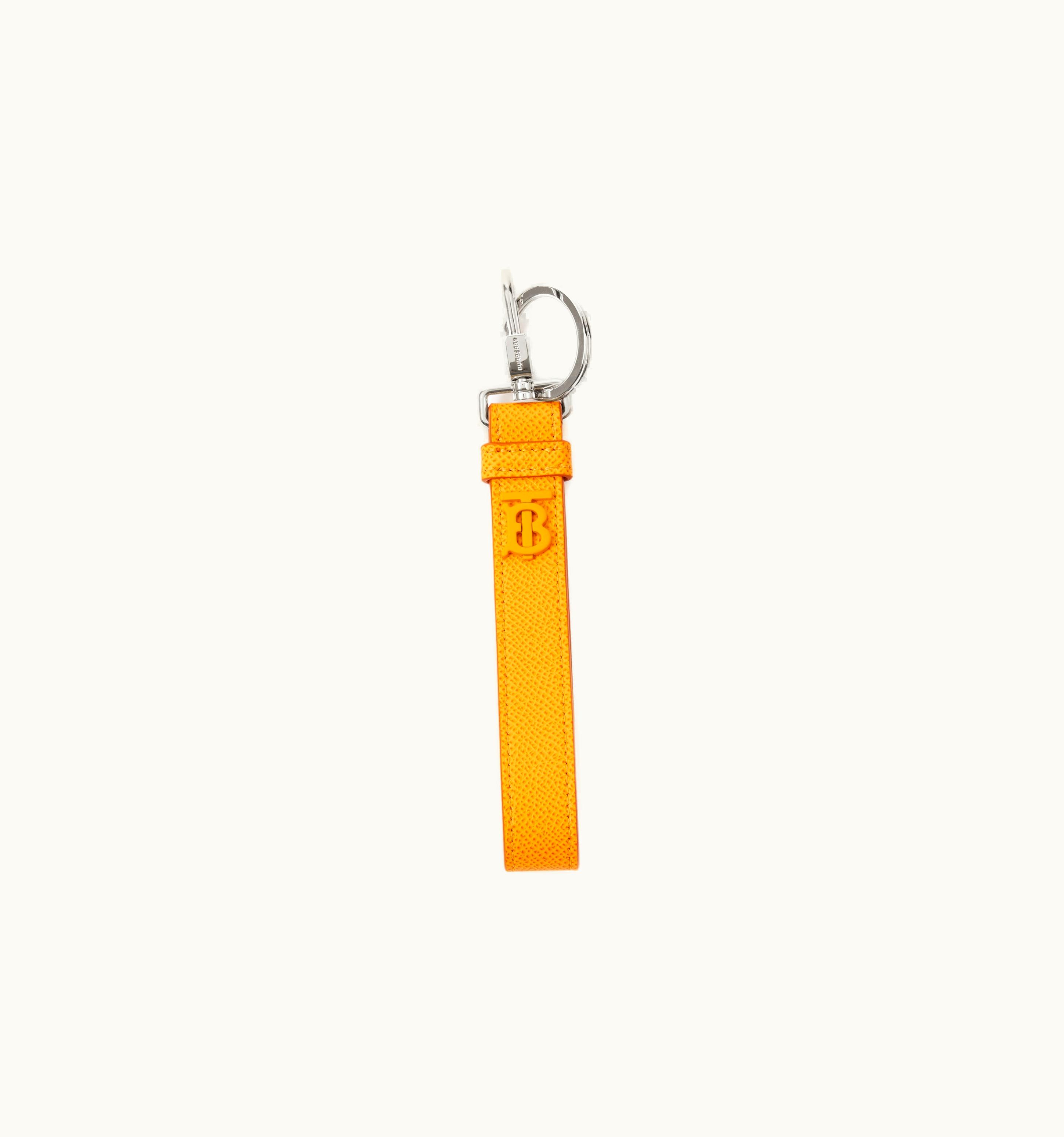Burberry Burberry Monogram Motif Grainy Leather Key Ring In Marigold - Men UZ0139567