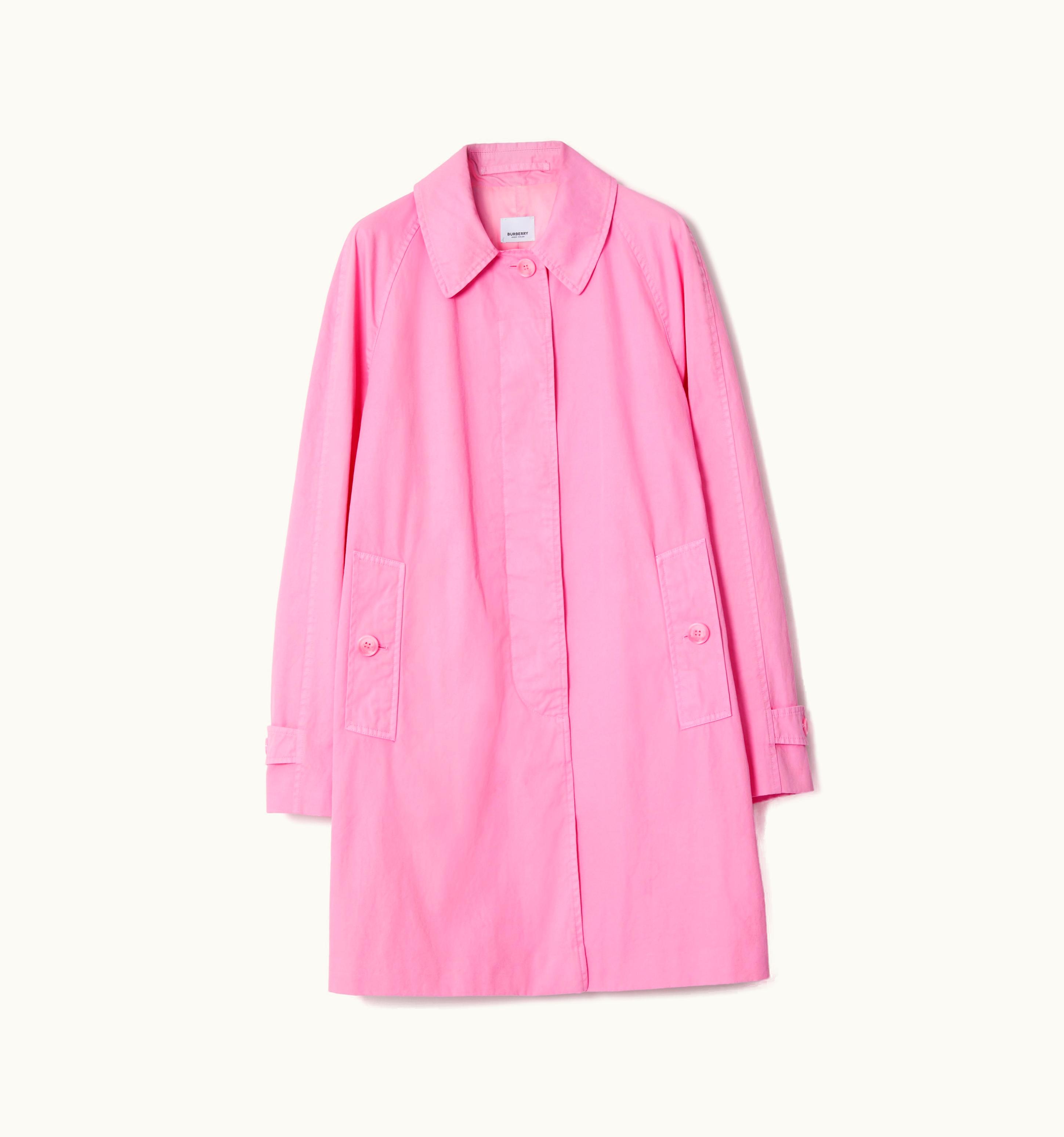 Burberry Burberry Cotton Gabardine Car Coat In Lotus Pink - Women