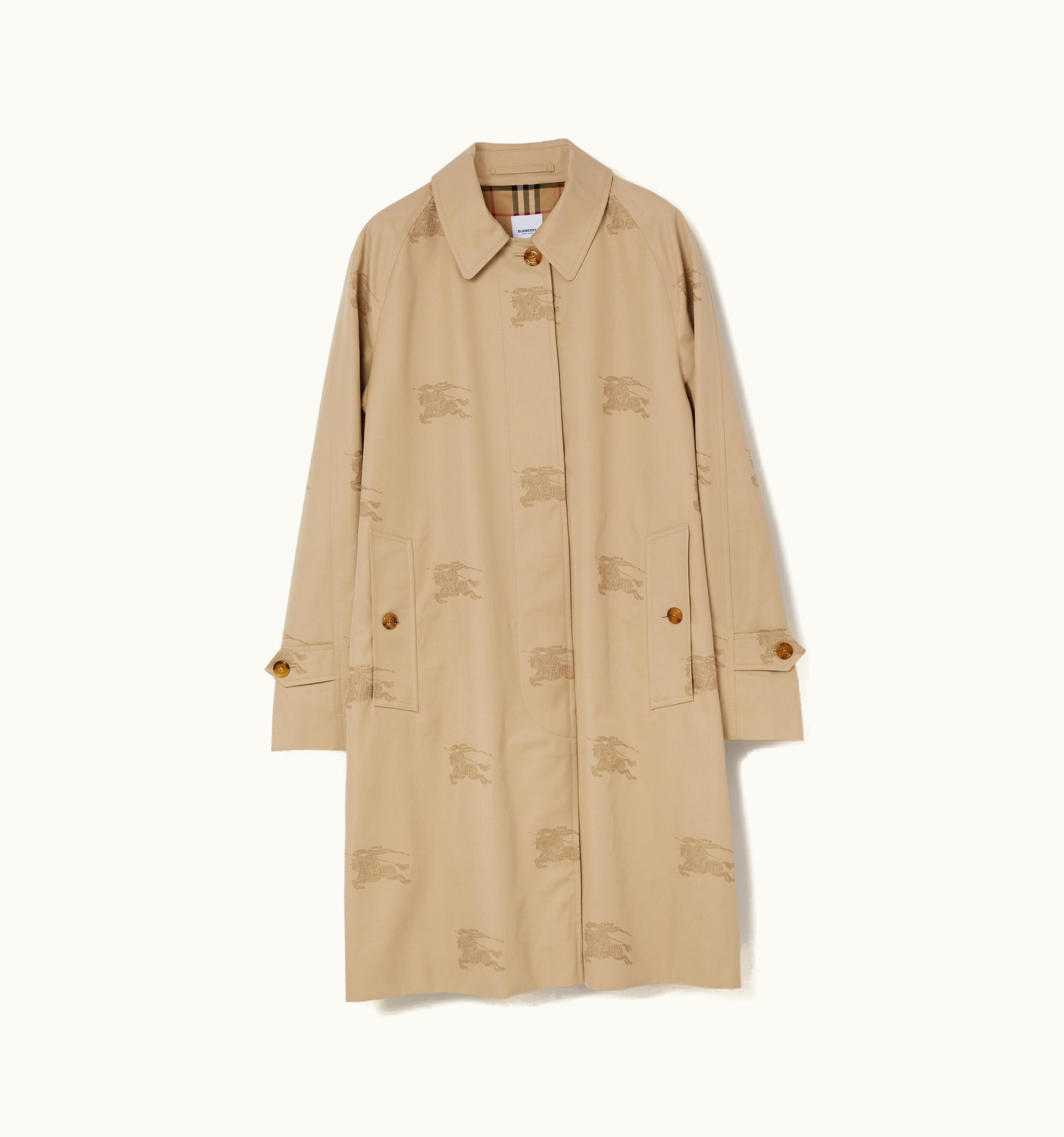 Burberry Burberry Ekd Cotton Gabardine Car Coat In Soft Fawn - Women