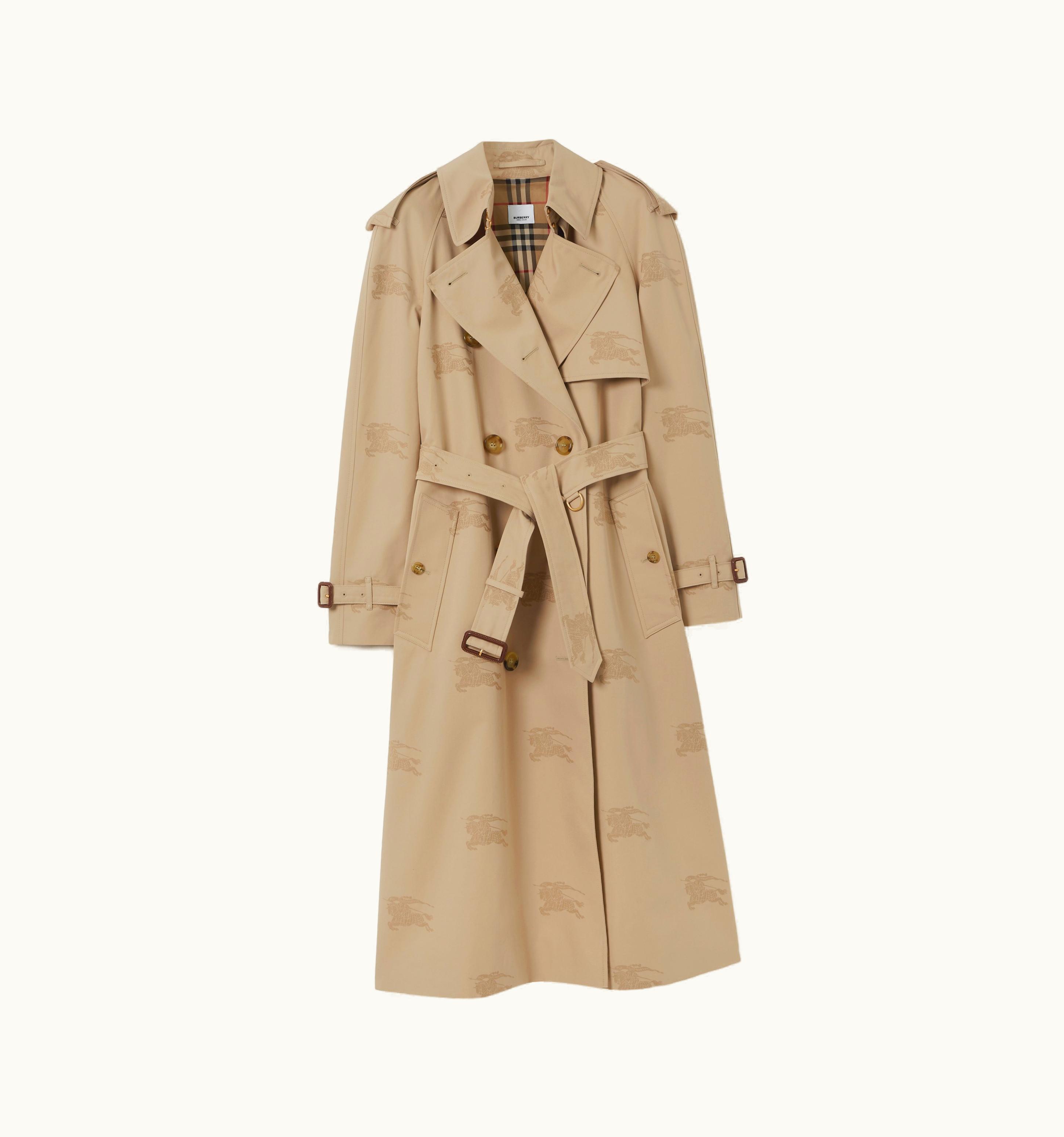 Burberry Burberry Ekd Cotton Gabardine Trench Coat In Soft Fawn - Women
