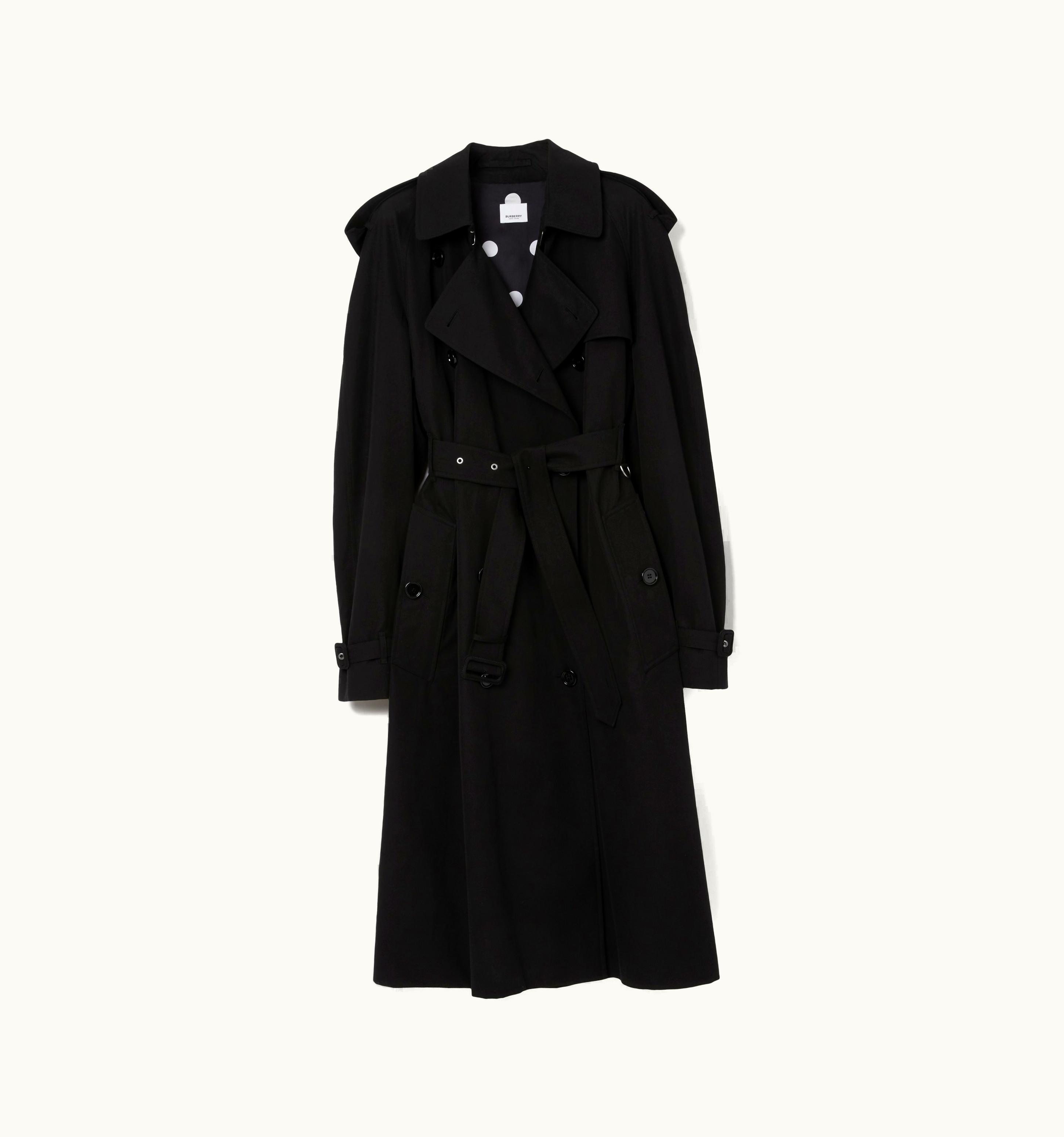Burberry Burberry Tropical Gabardine Trench Coat In Black - Women