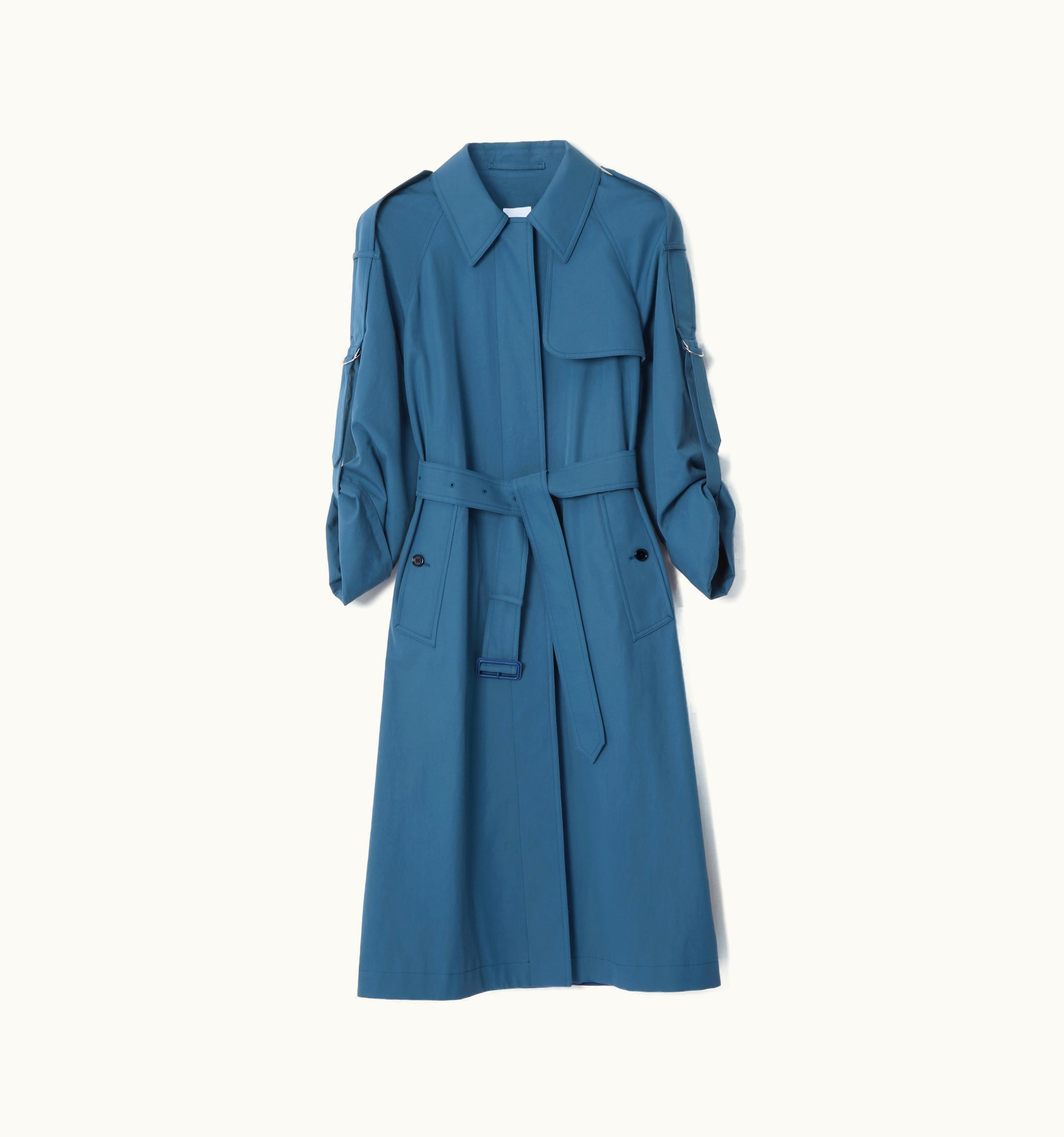 Burberry Burberry D-Ring Detail Tropical Gabardine Trench Coat In Muted Navy - Women