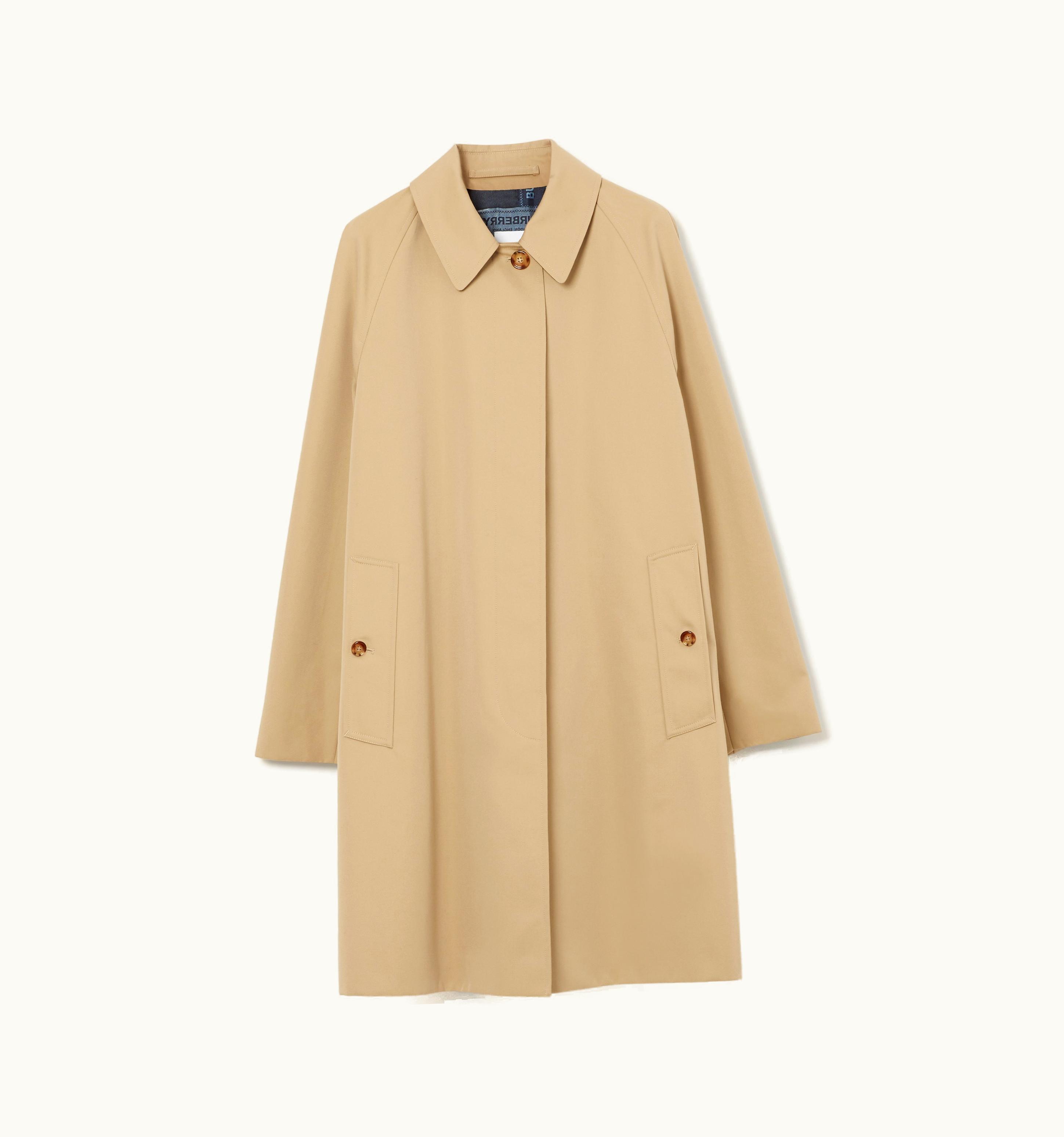 Burberry Burberry Archive Print-Lined Cotton Gabardine Car Coat In Honey - Women
