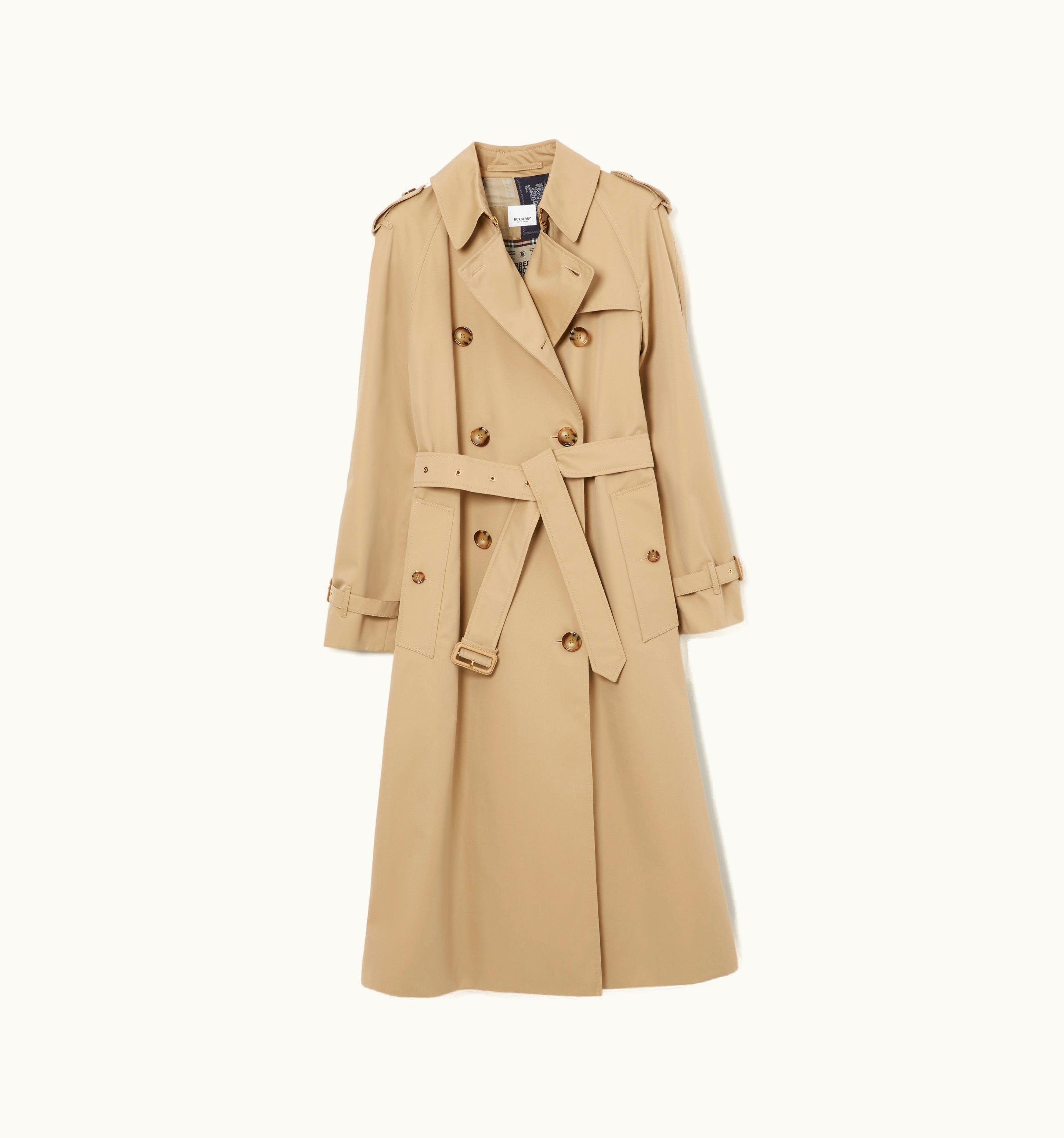 Burberry Burberry Cotton Gabardine Waterloo Trench Coat In Honey - Women