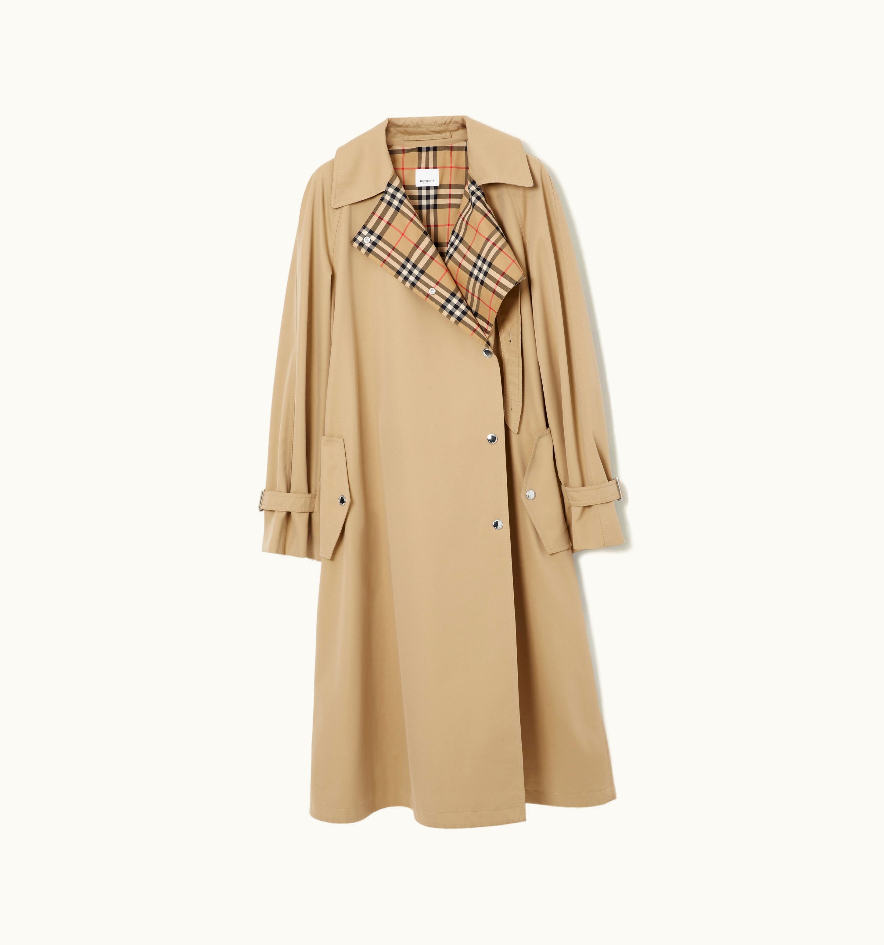 Burberry Burberry Drawcord Detail Cotton Gabardine Car Coat In Honey - Women