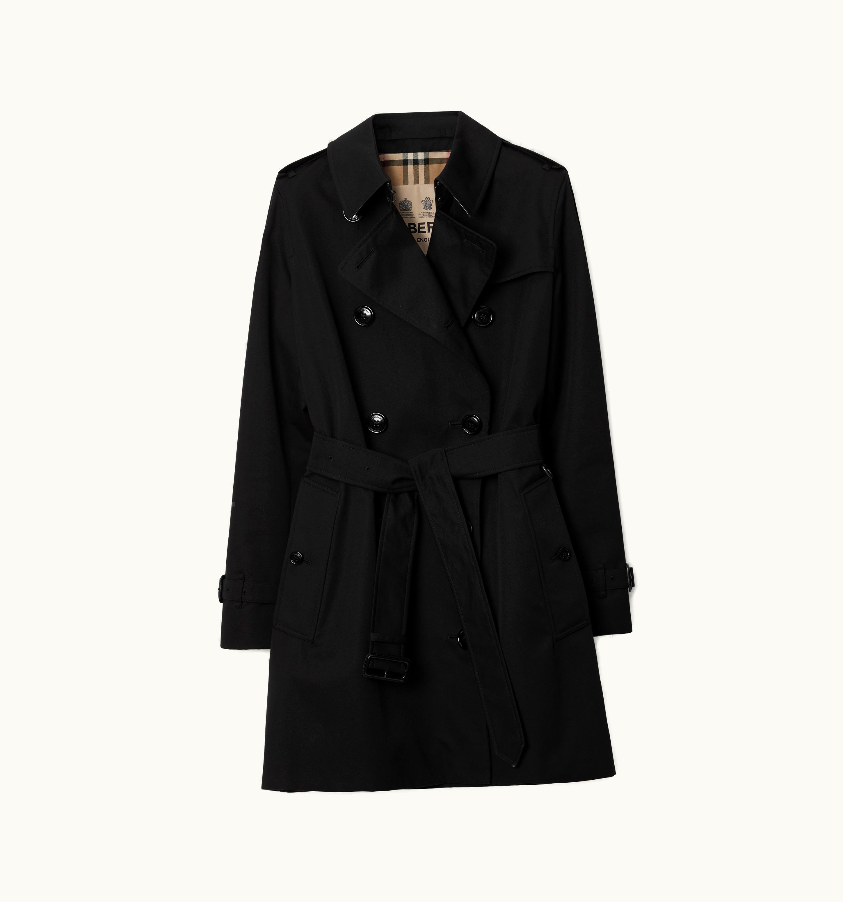 Burberry Burberry Heritage Gabardine Trench Coat - Black
