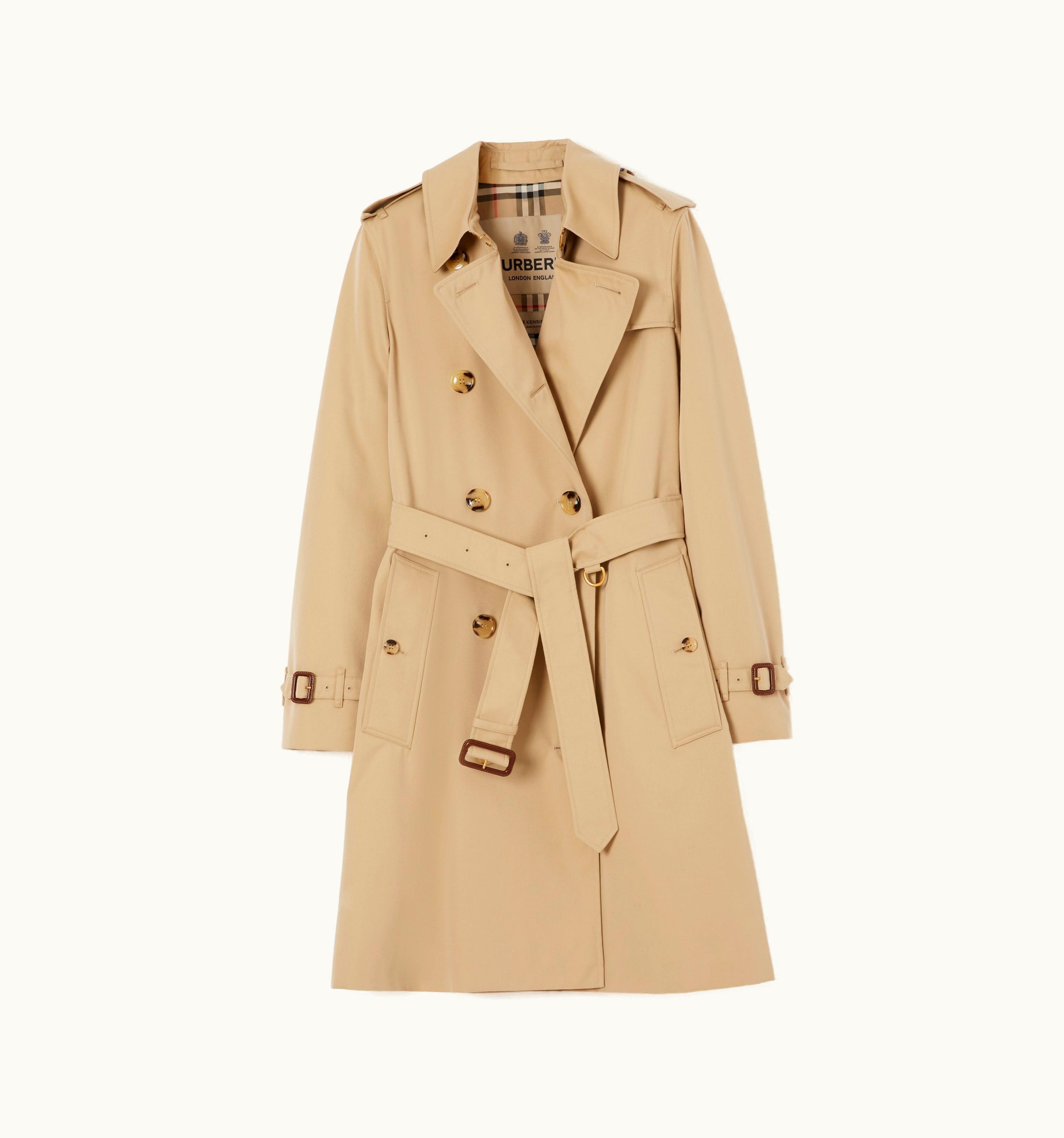 Burberry Burberry Mid-Length Kensington Heritage Trench Coat In Honey UZ0139651