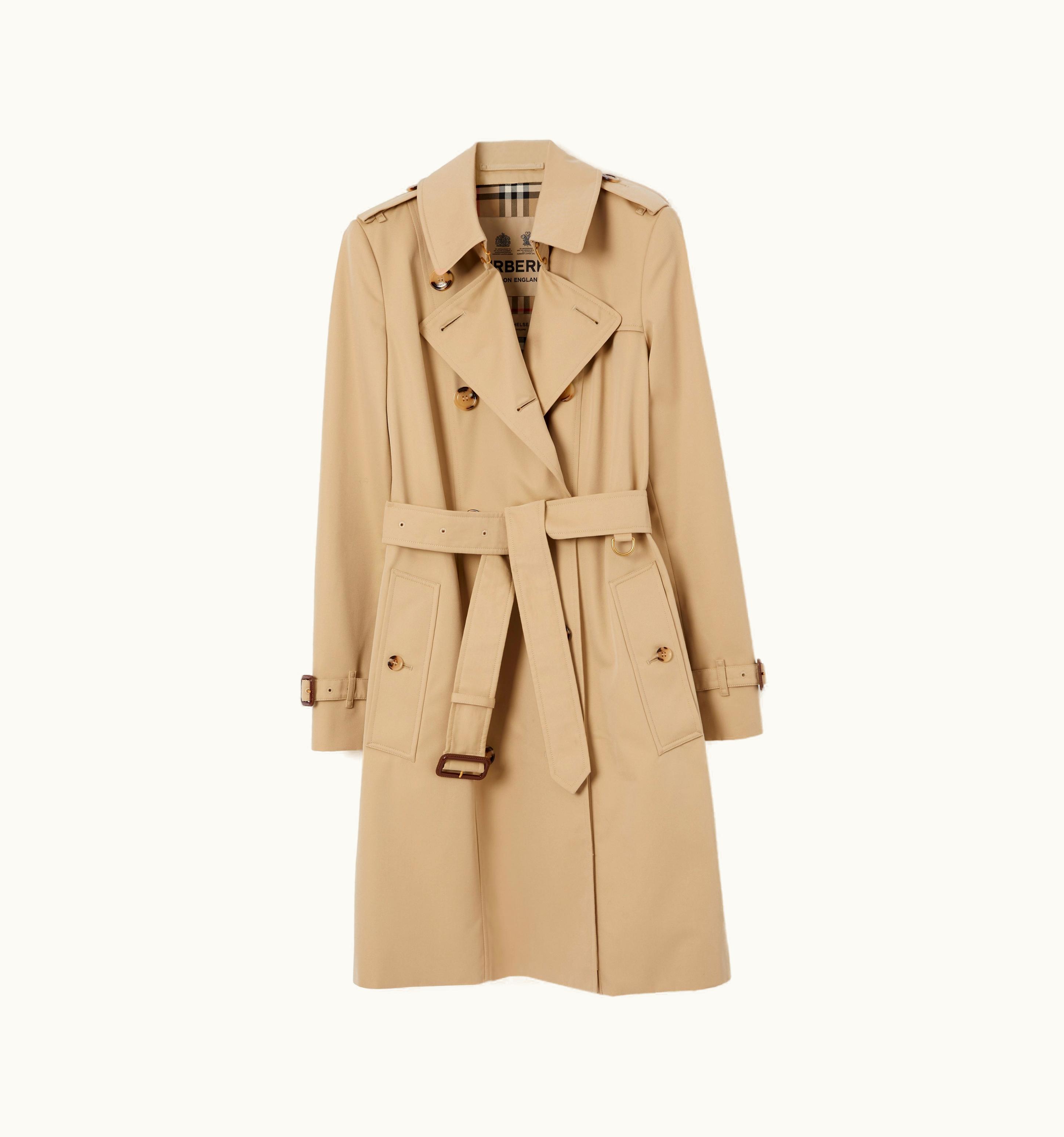 Burberry Burberry Mid-Length Chelsea Heritage Trench Coat In Honey - Women