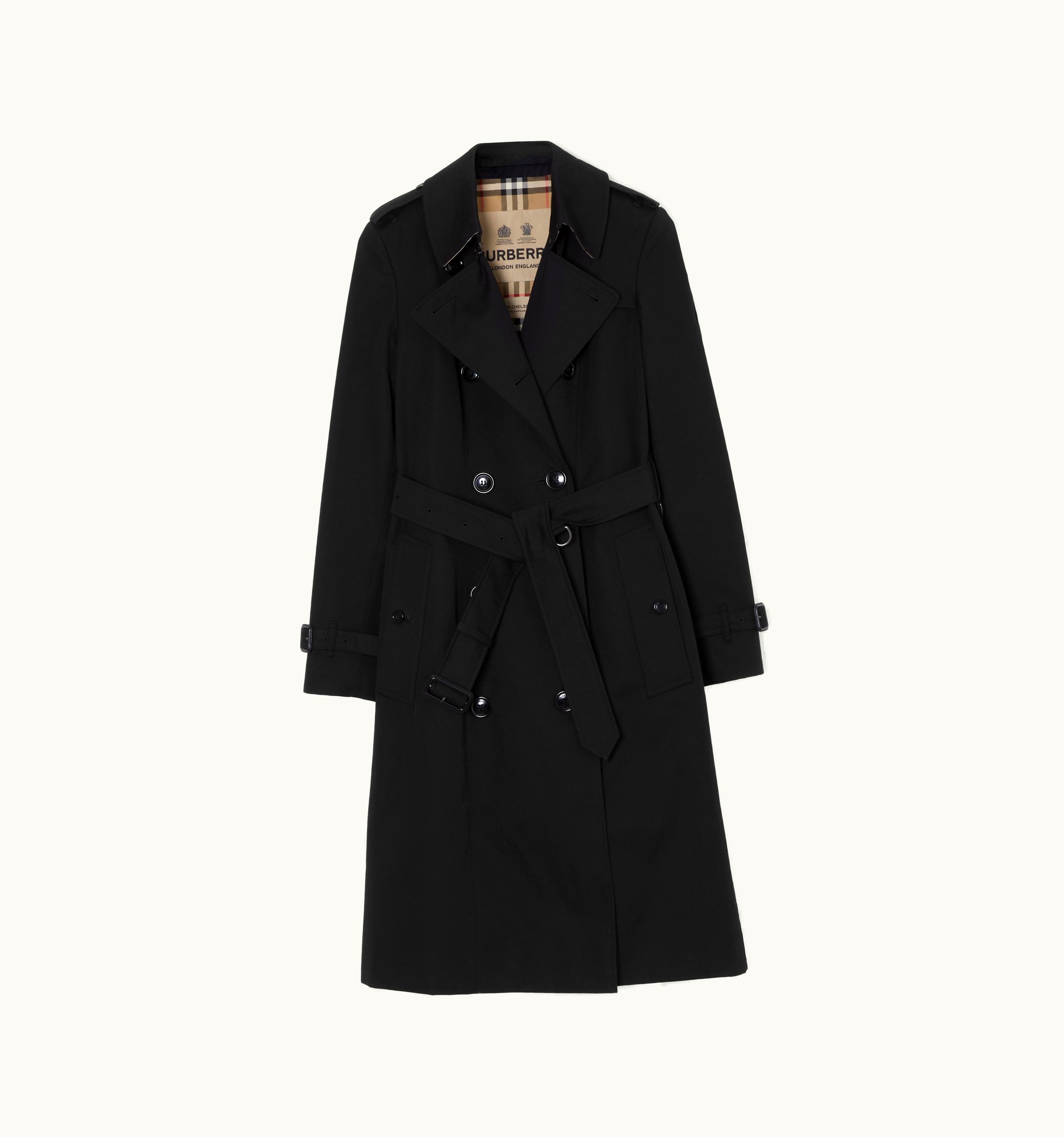 Burberry Burberry Long Chelsea Heritage Trench Coat In Black - Women