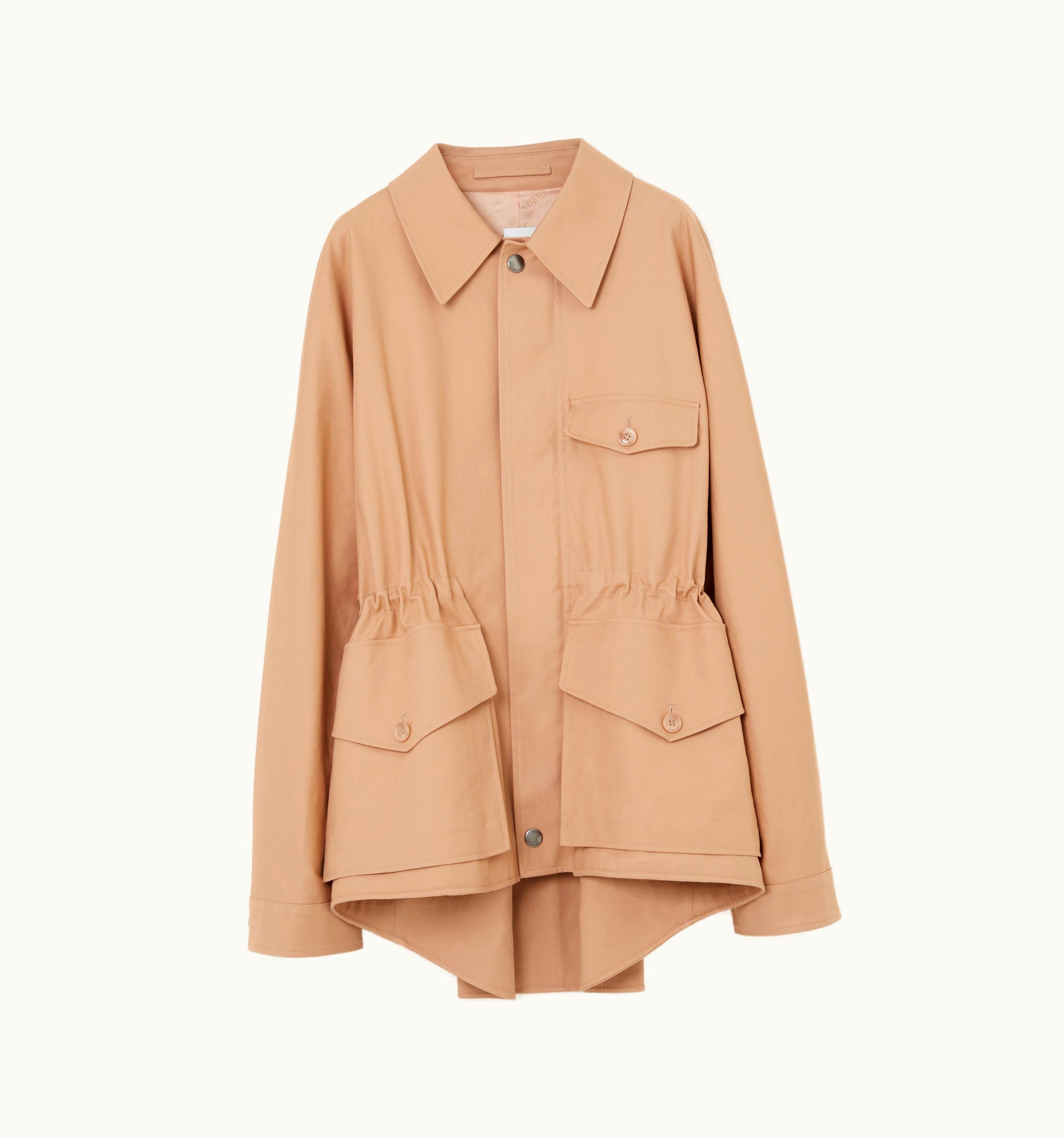 Burberry Burberry Cotton Gabardine Oversized Field Jacket In Pale Nude - Women UZ0139673