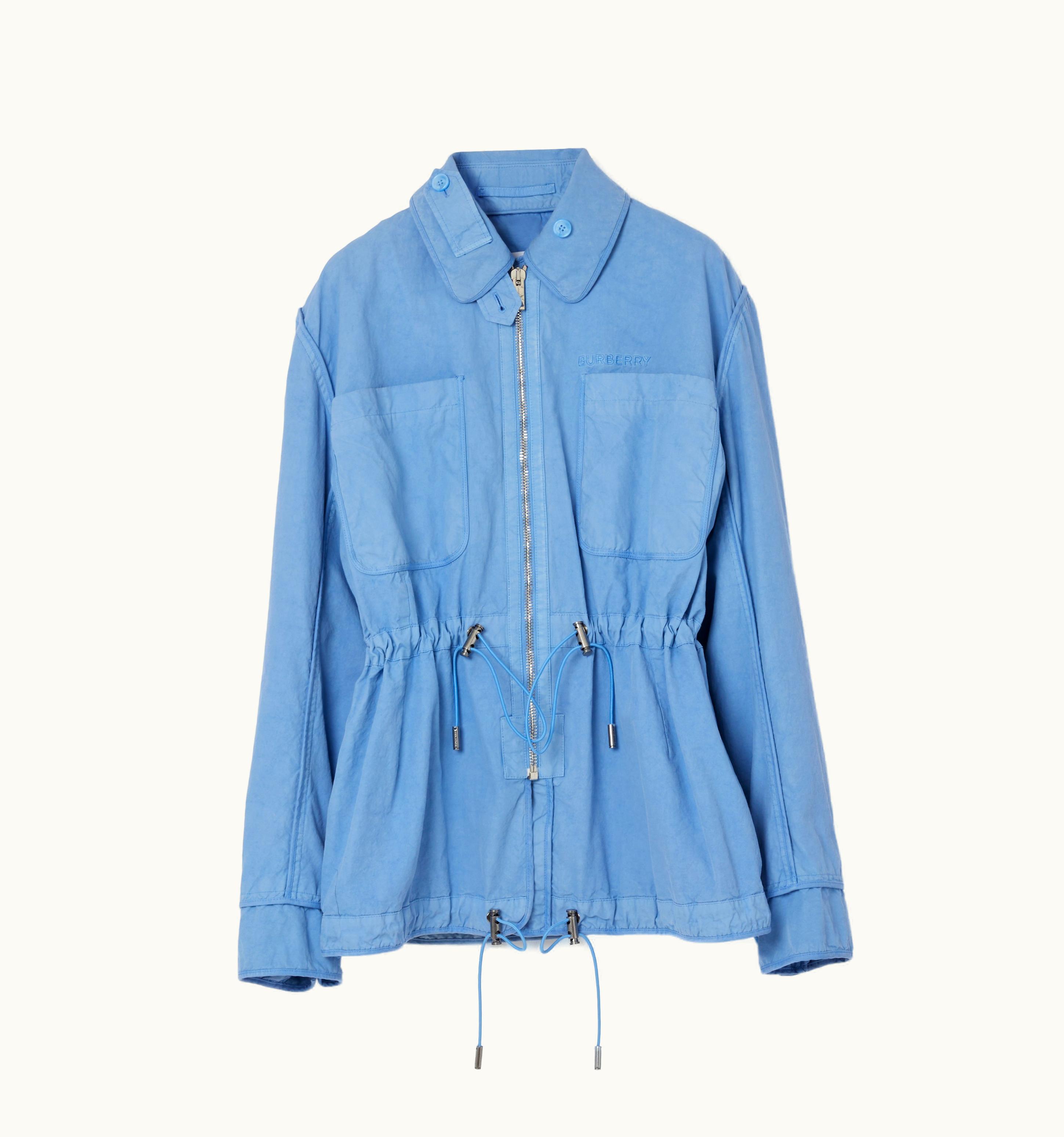 Burberry Burberry Cotton Gabardine Field Jacket In Foxglove Blue - Women