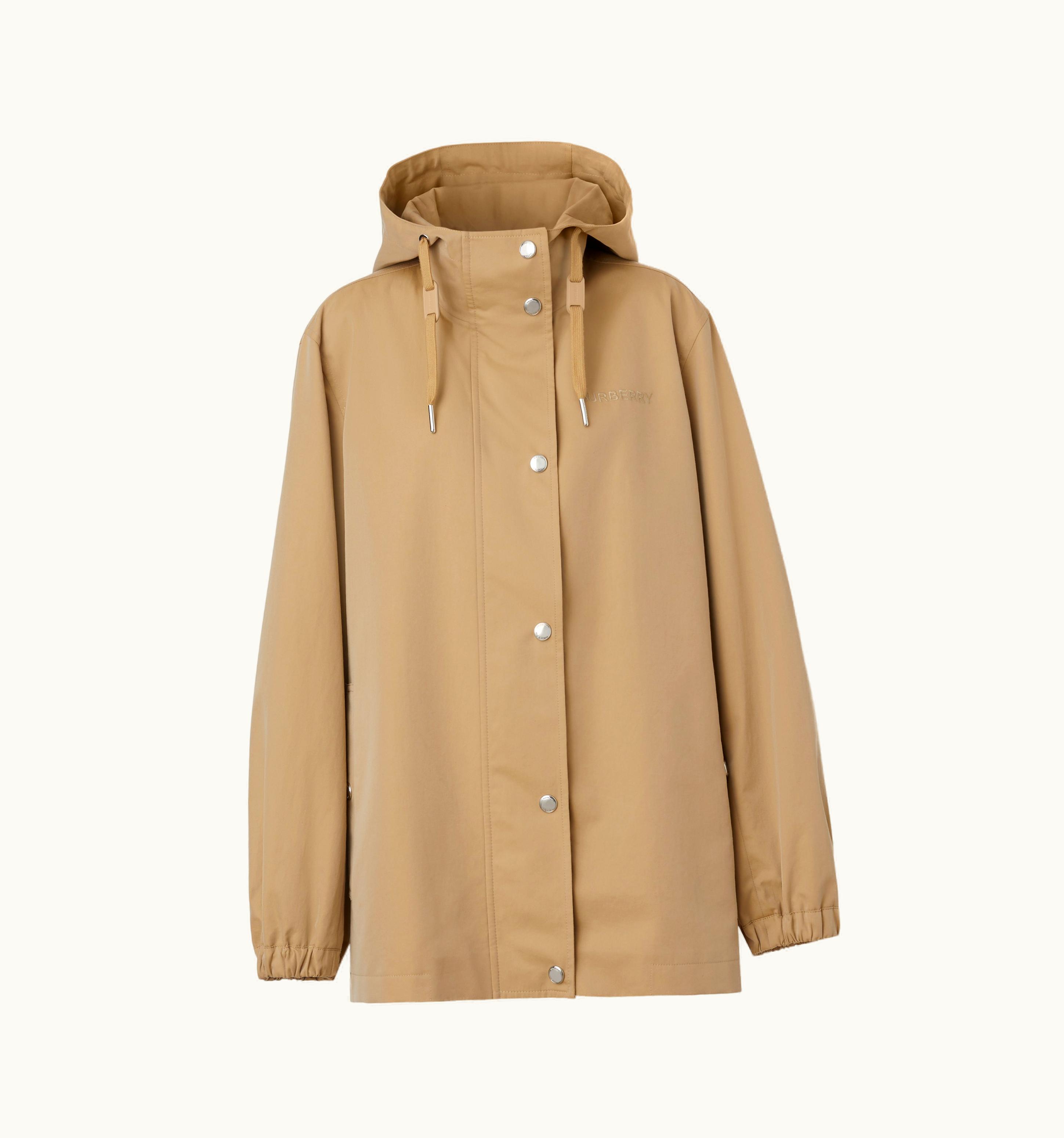 Burberry Burberry Tropical Gabardine Hooded Jacket In Honey - Women