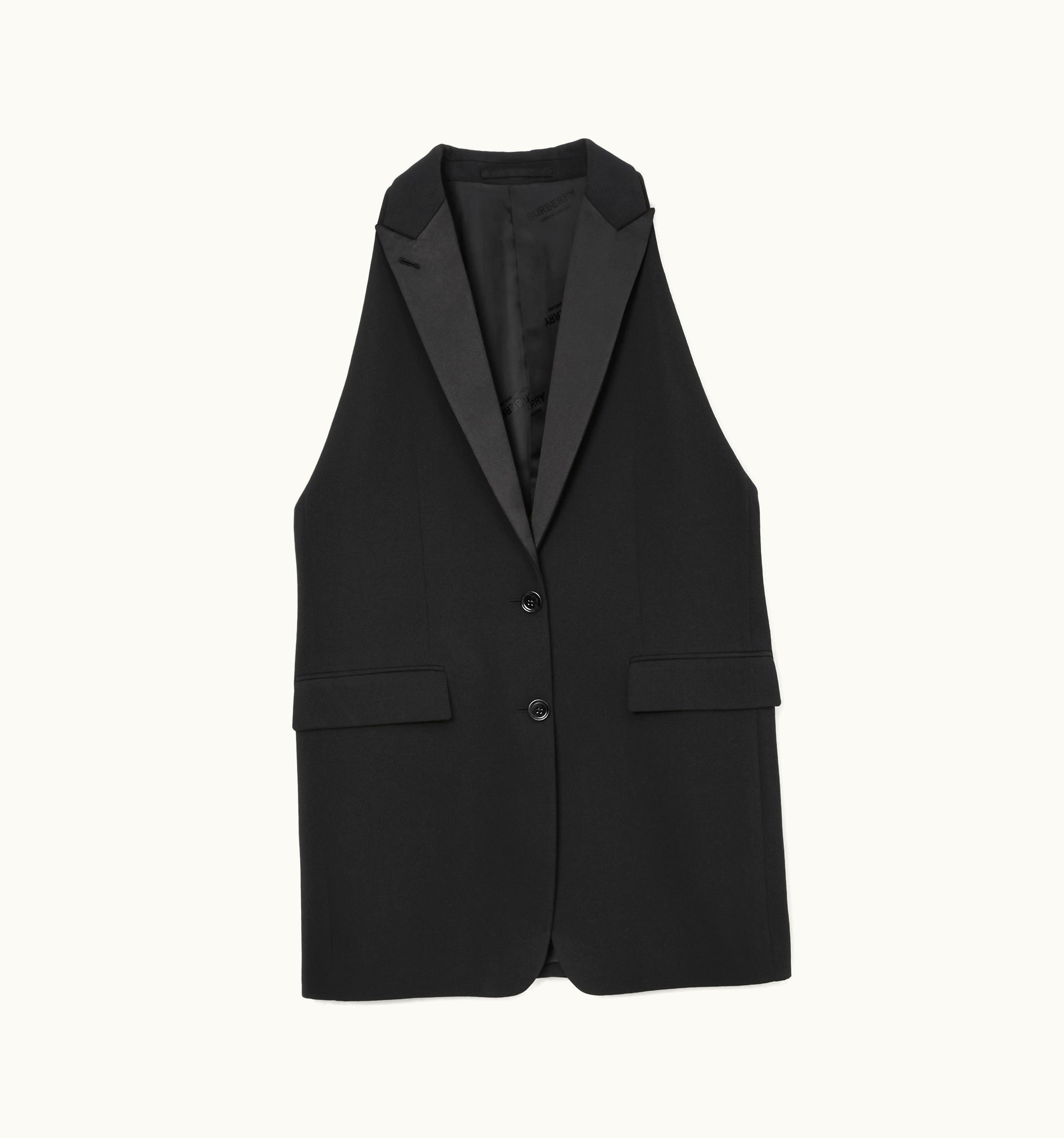 Burberry Burberry Sleeveless Wool Tailored Jacket In Black - Women UZ0139693