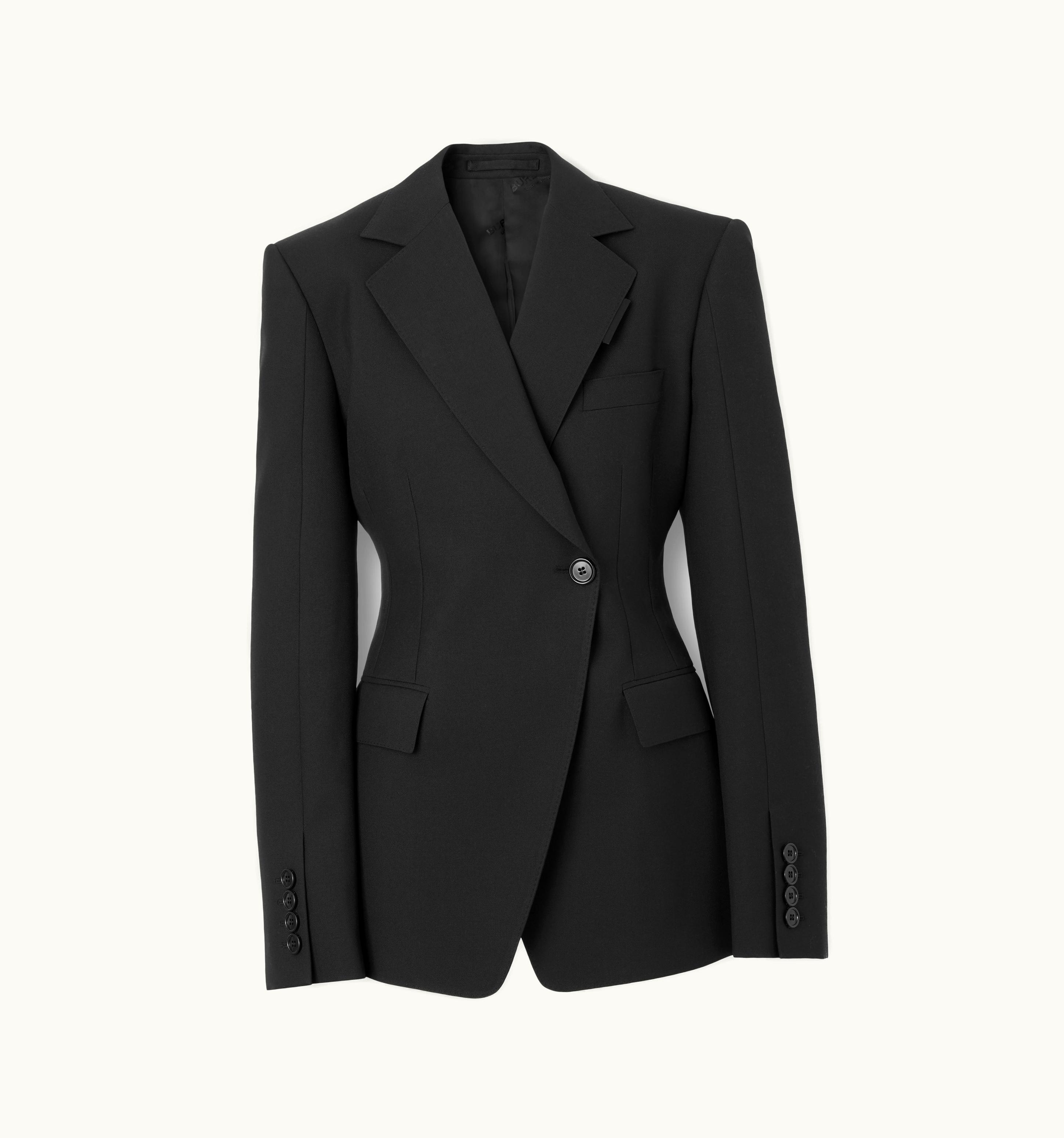 Burberry Burberry Wool Tailored Jacket In Black - Women