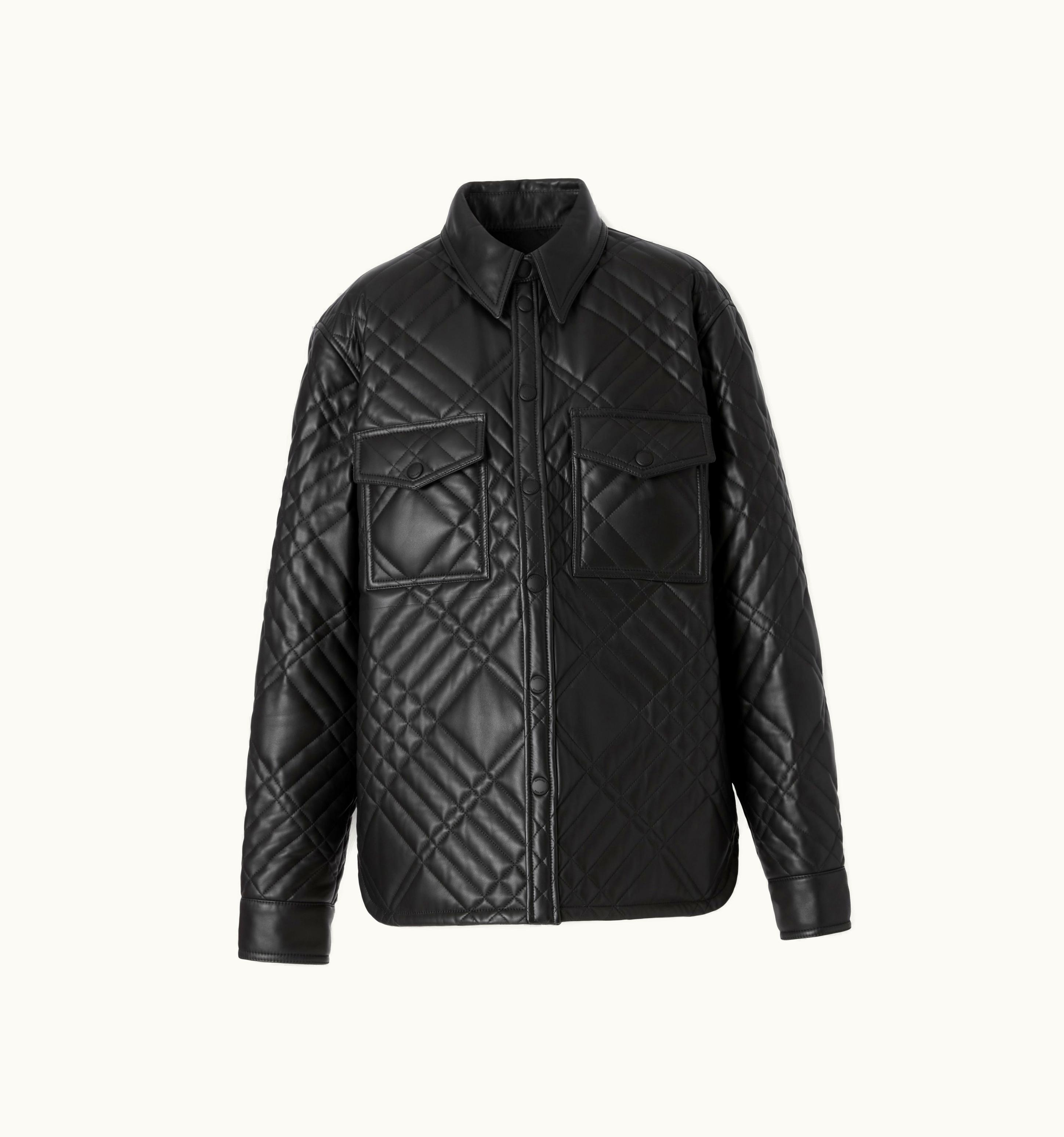Burberry Burberry Quilted Leather Overshirt In Black - Women UZ0139719