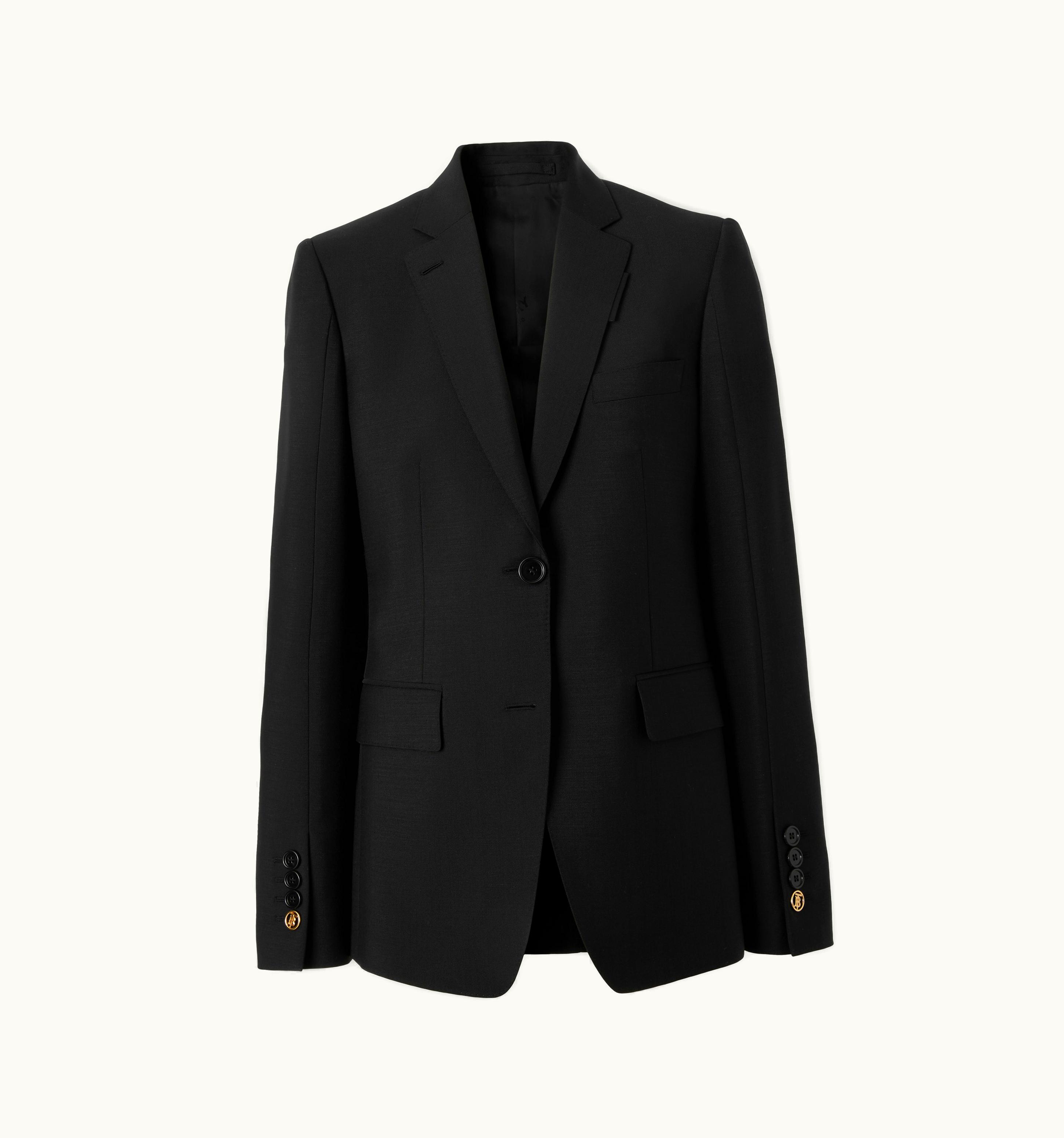 Burberry Burberry Mohair Wool Tailored Jacket In Black - Women