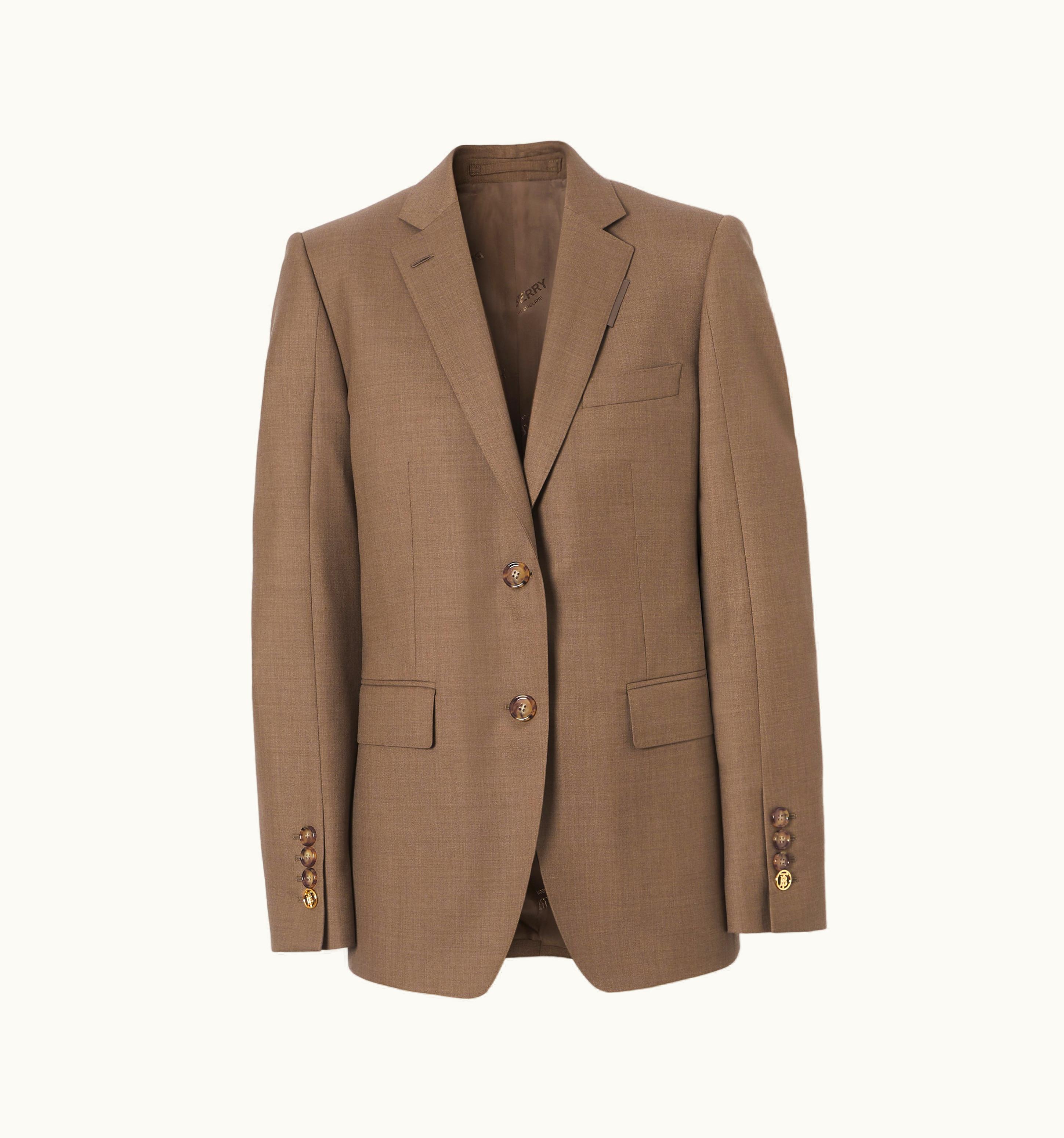 Burberry Burberry Wool Tailored Jacket In Deep Taupe - Women