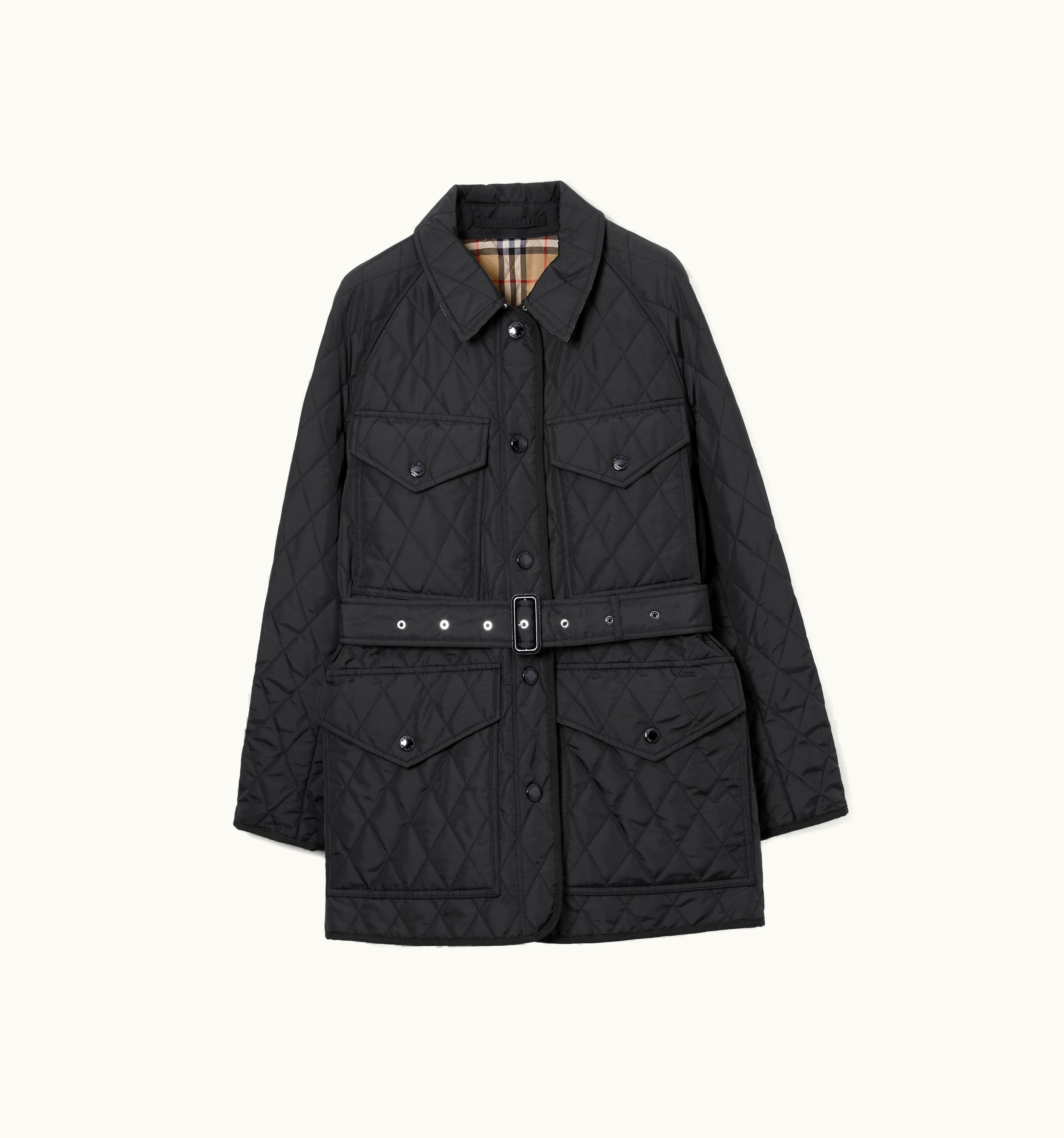 Burberry Burberry Diamond Quilted Nylon Canvas Field Jacket In Black - Women UZ0139764