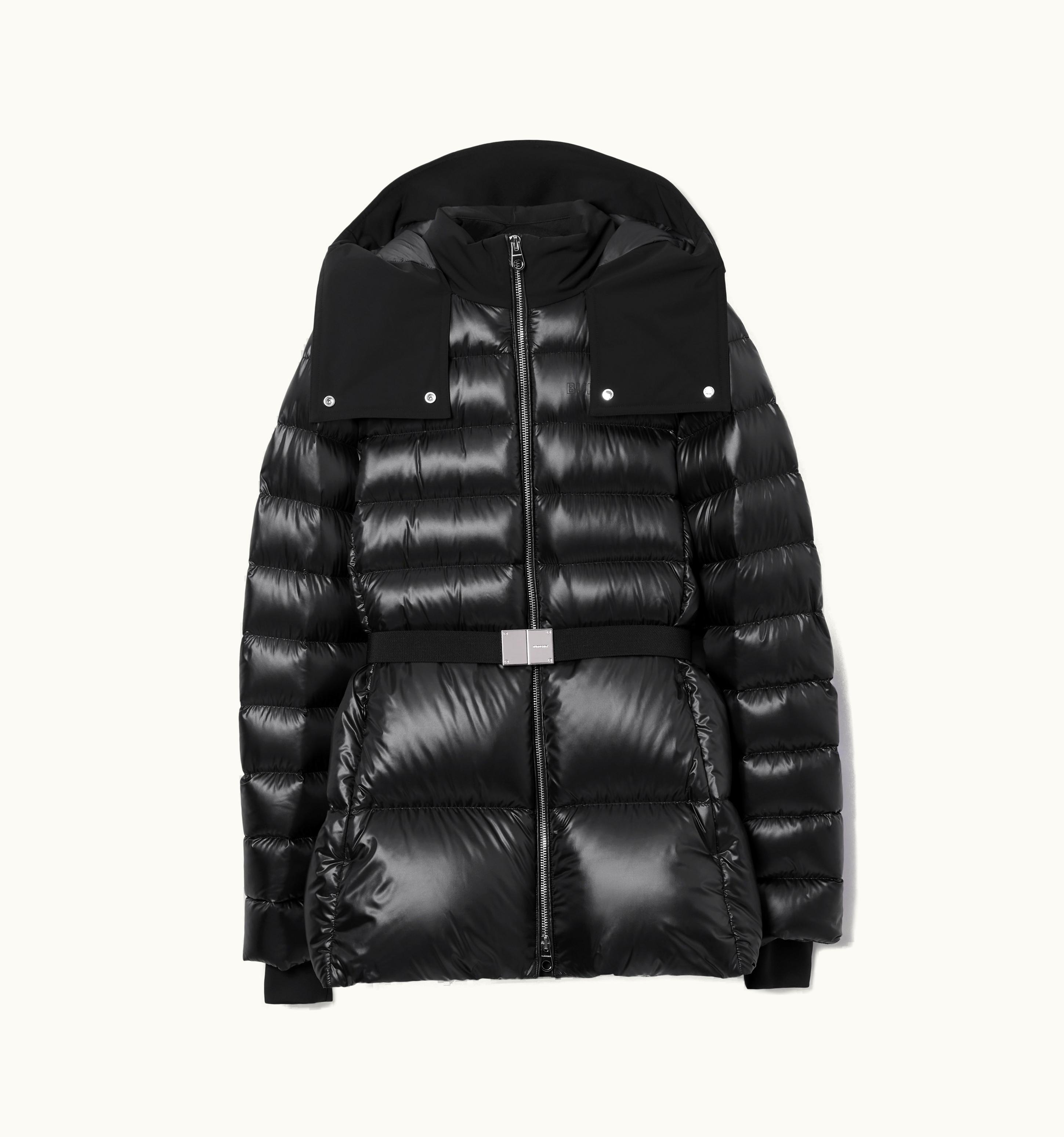 Burberry Burberry Contrast Hood Nylon Belted Puffer Jacket In Black - Women UZ0139778