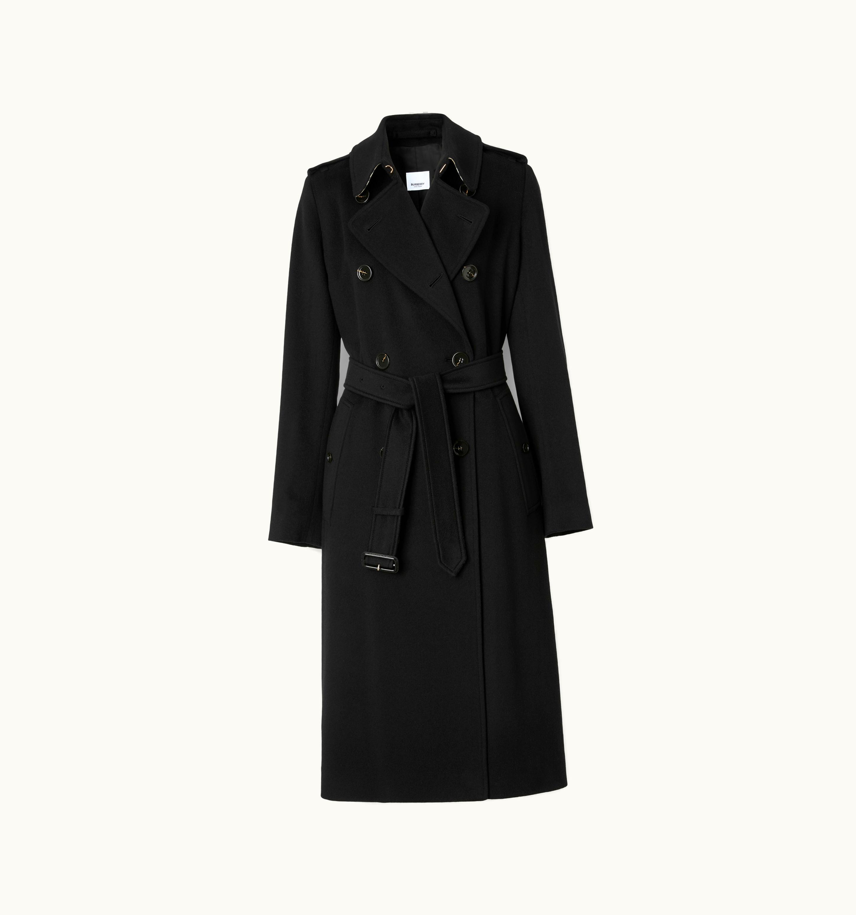Burberry Burberry Cashmere Kensington Trench Coat In Black - Women UZ0139796