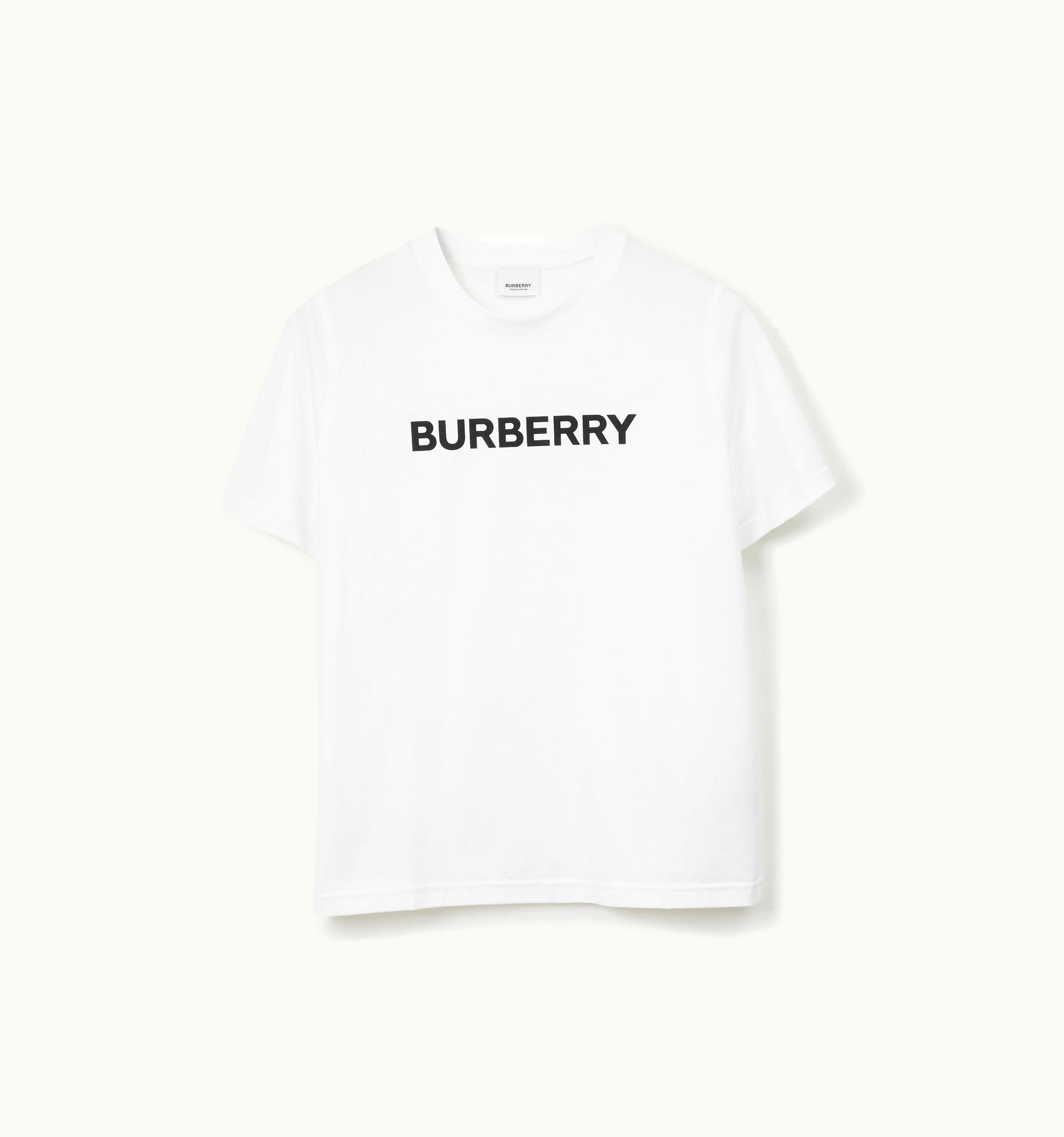 Burberry Burberry Logo Print Cotton T-Shirt In White