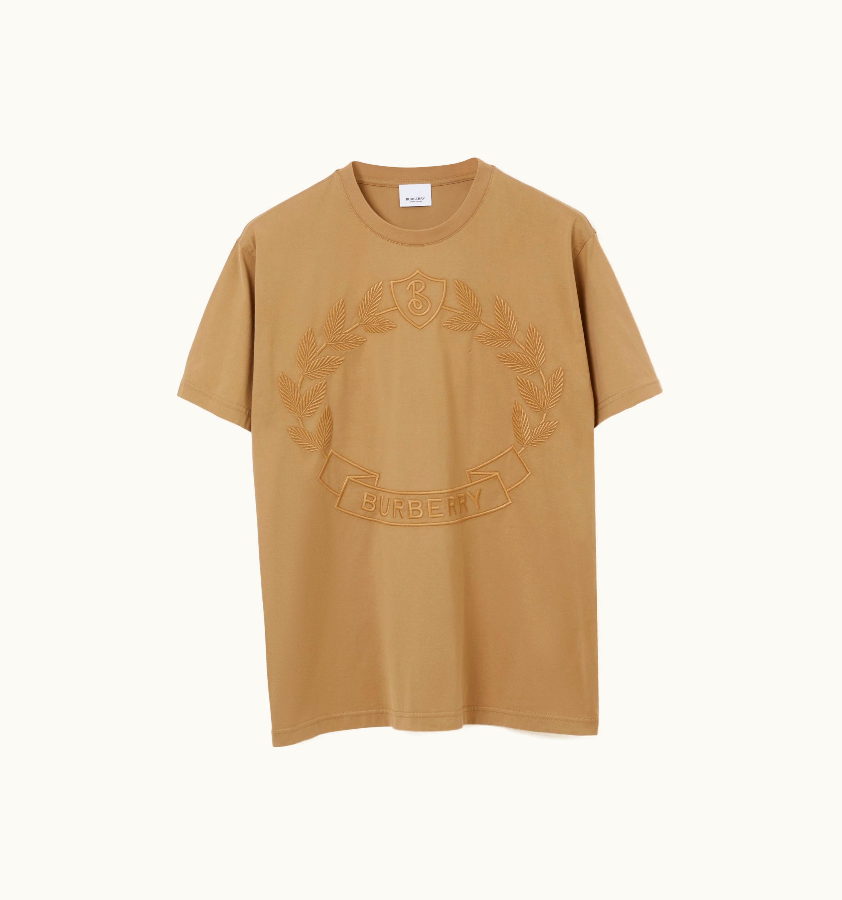 Burberry Burberry Oak Leaf Crest Cotton Oversized T-Shirt In Archive Beige - Women